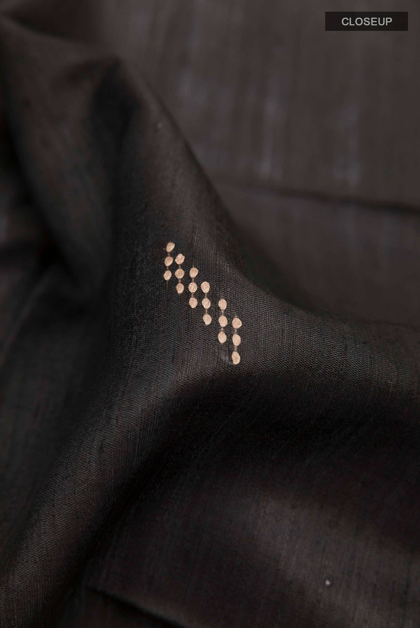 Black Tussar Saree