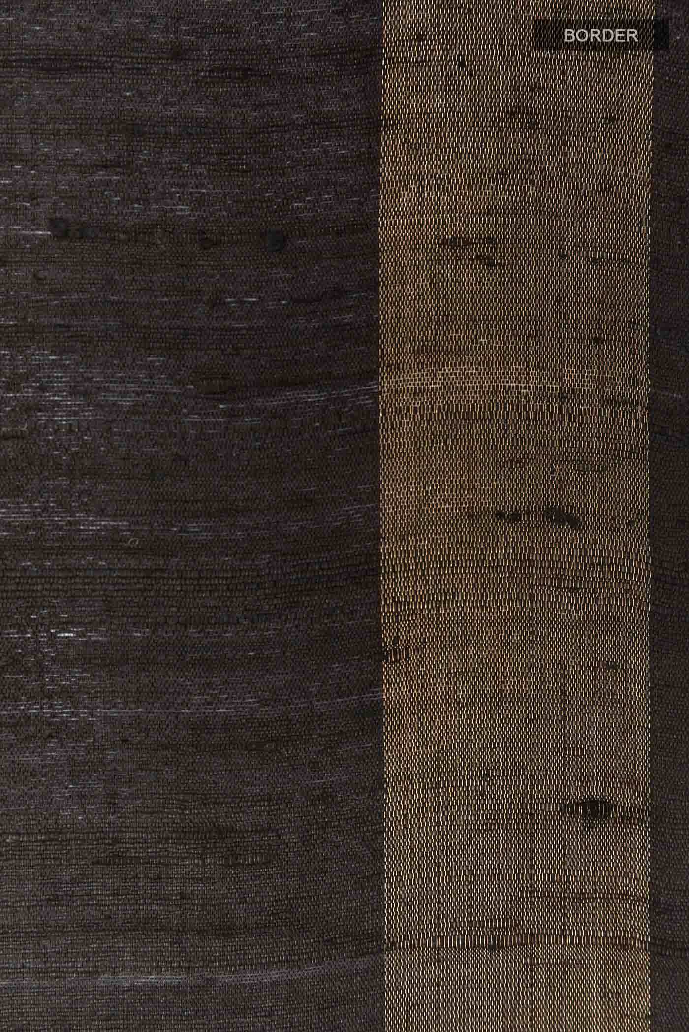 Black Tussar Saree