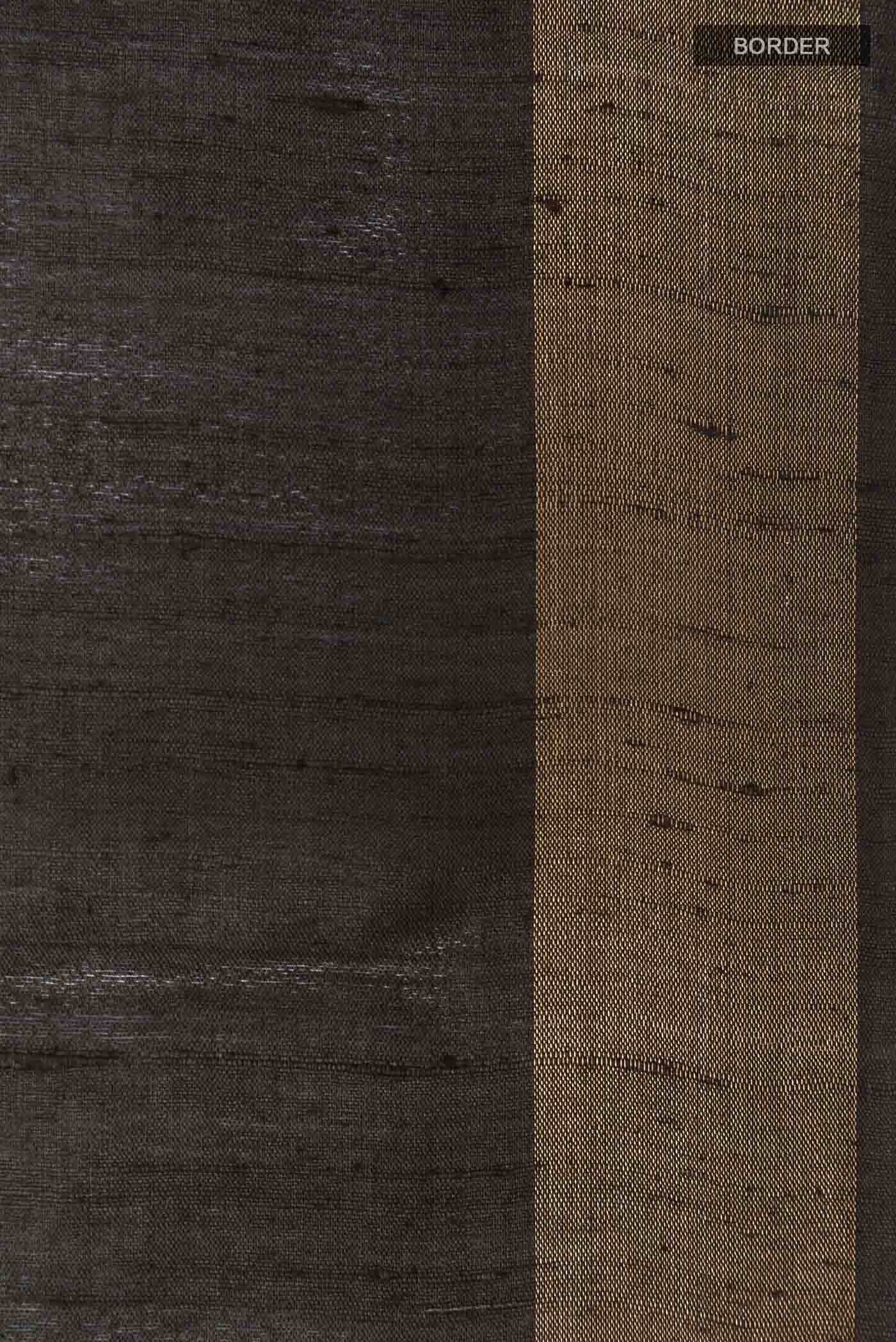 Black Tussar Saree