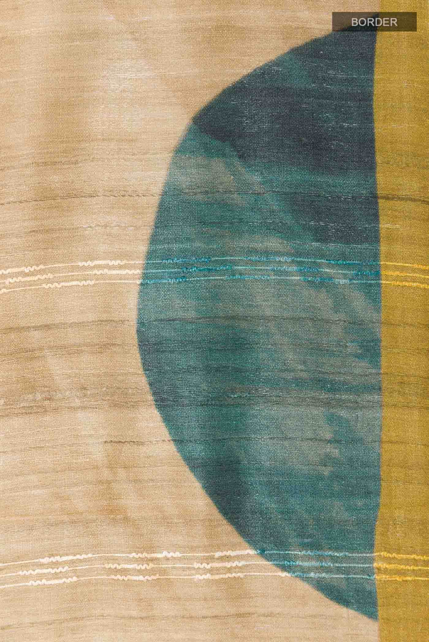 Dark Beige Tussar Saree