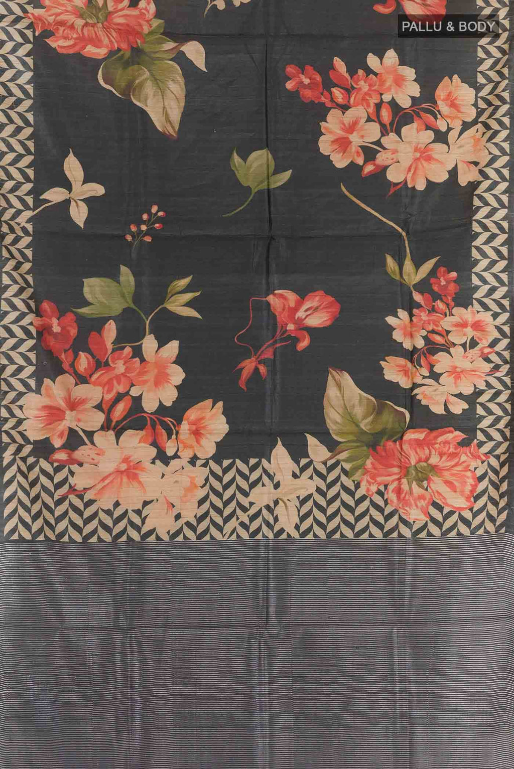 Dark Blue Tussar Saree
