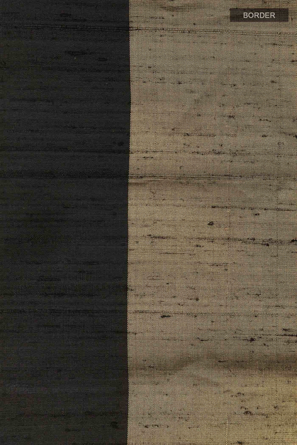 Black Raw Silk Saree