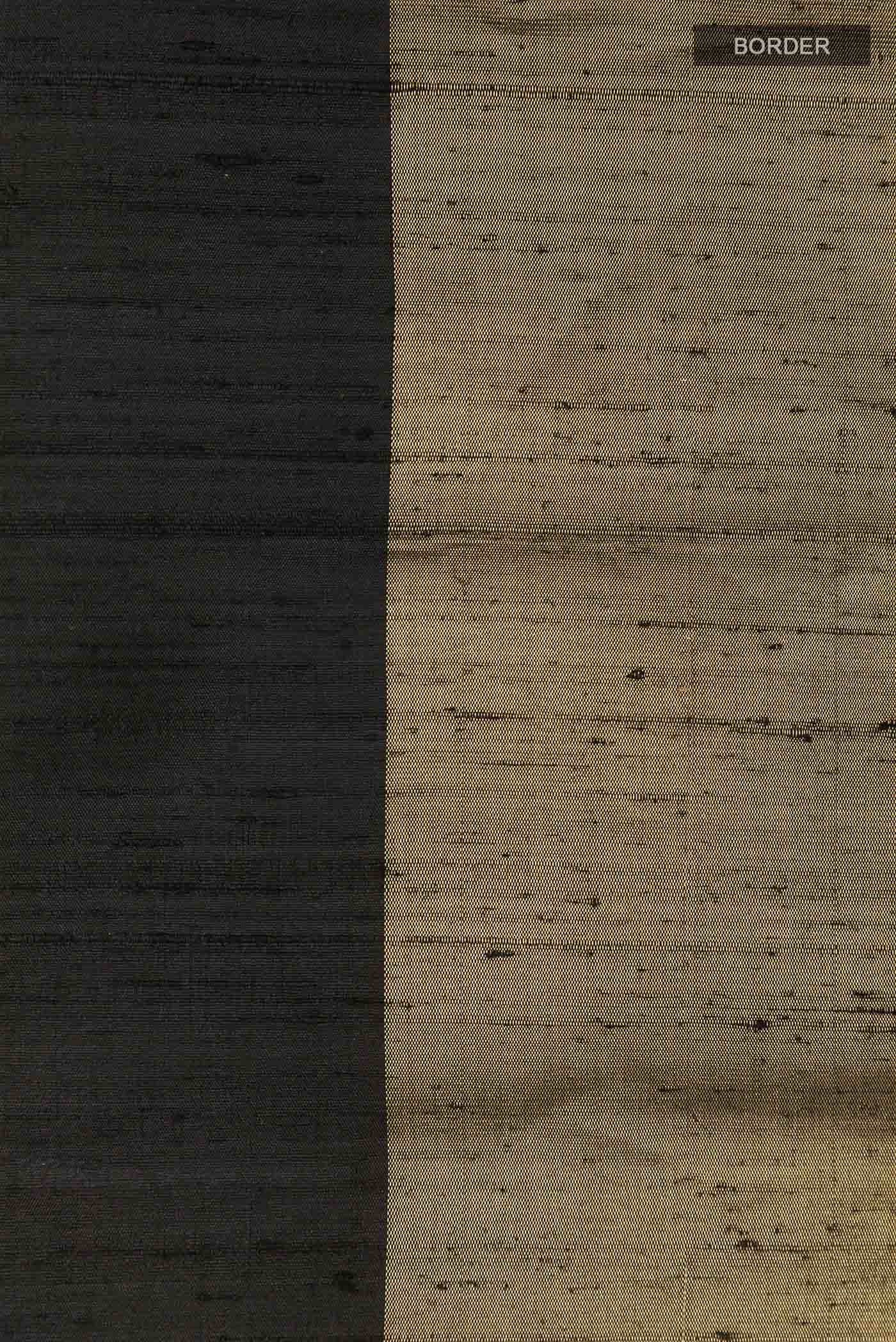 Black Raw Silk Saree