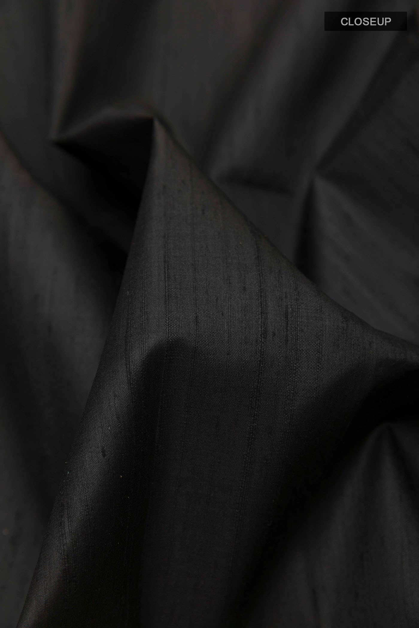 Black Raw Silk Saree