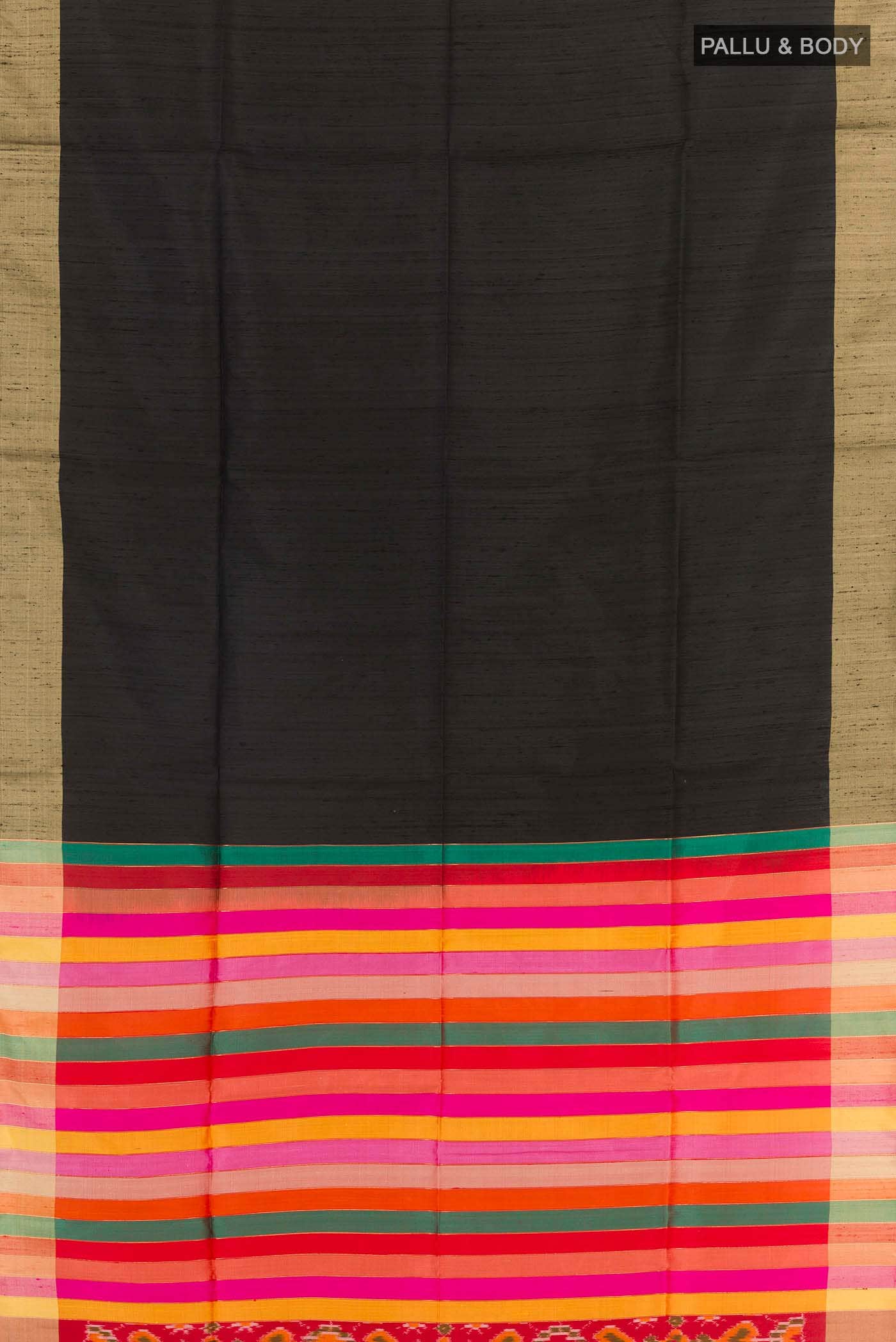 Black Raw Silk Saree
