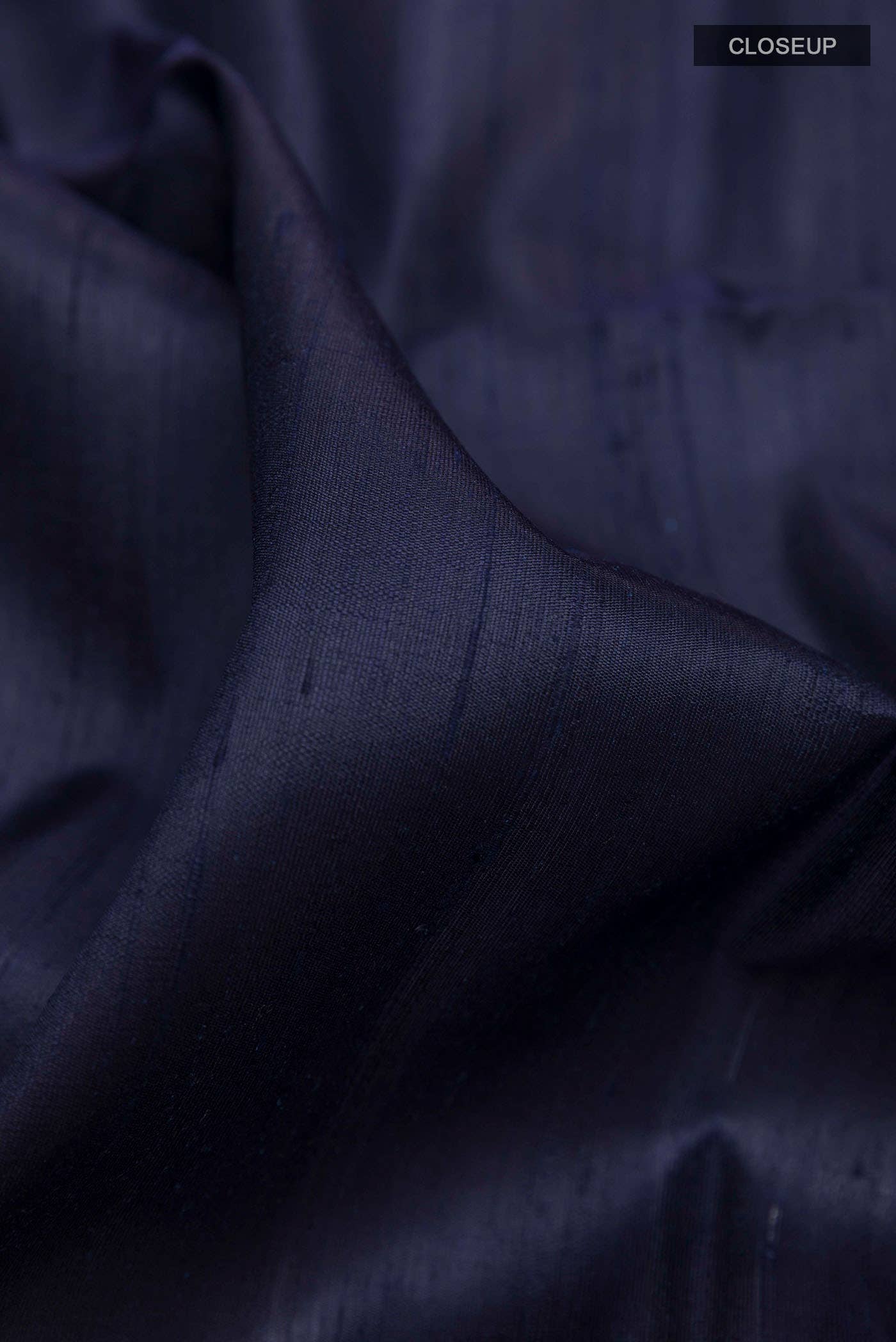 Navy Blue Tussar Saree