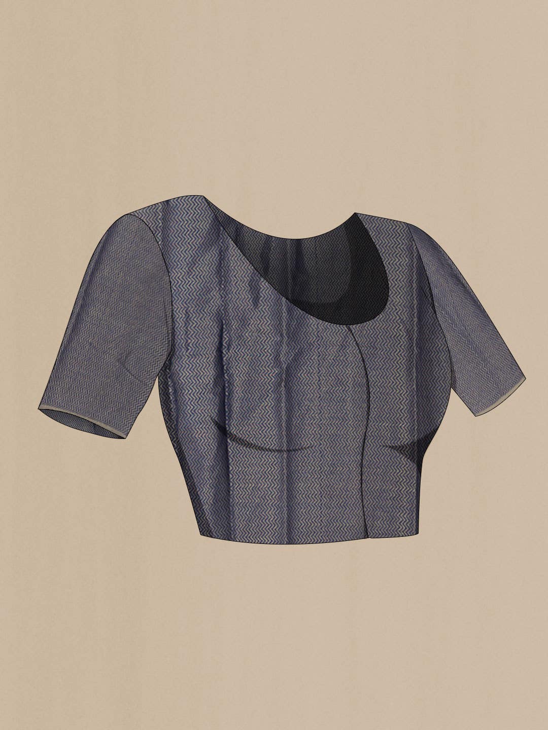 Blue Mysore Chiffon Saree