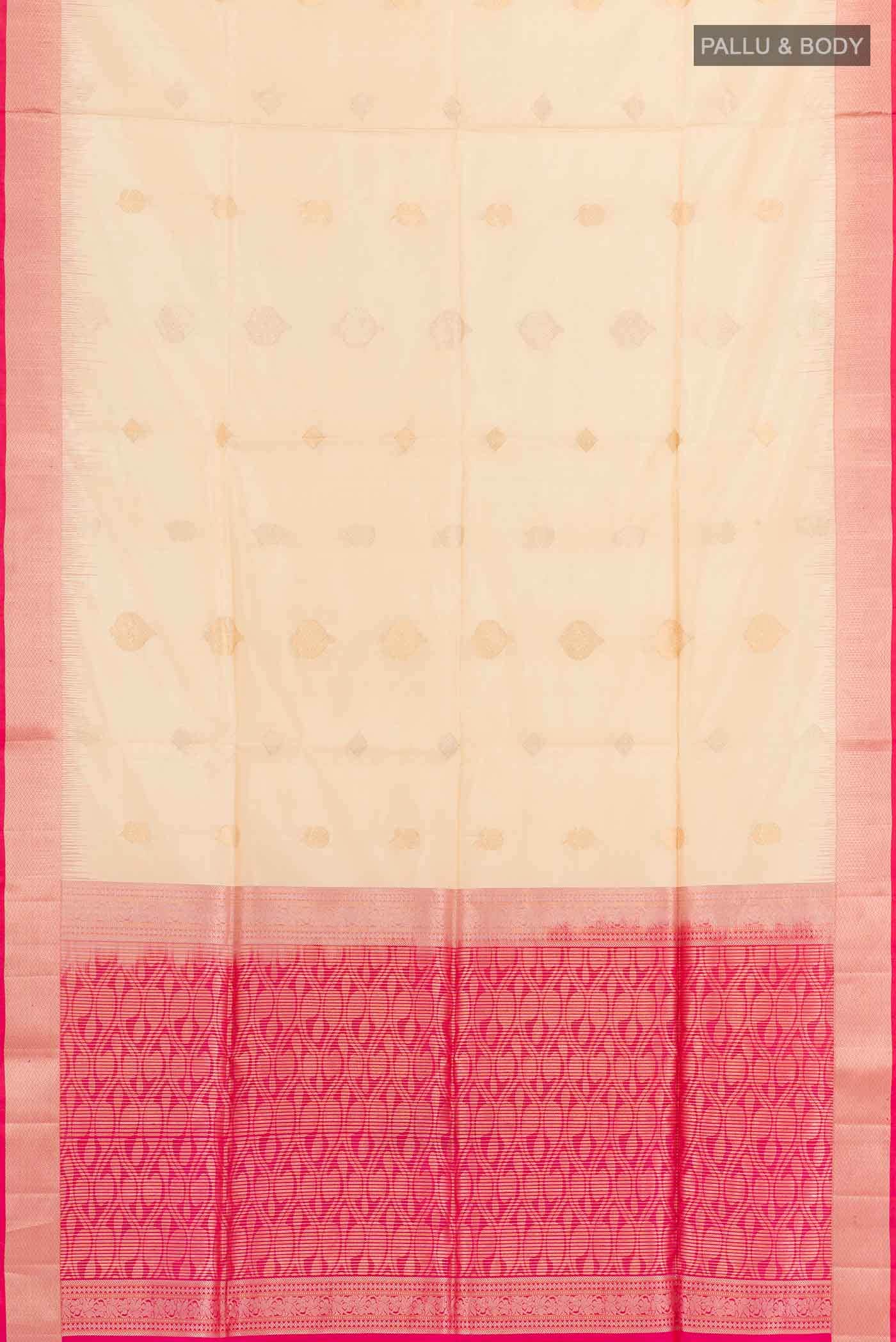 Cream Soft Silk Saree