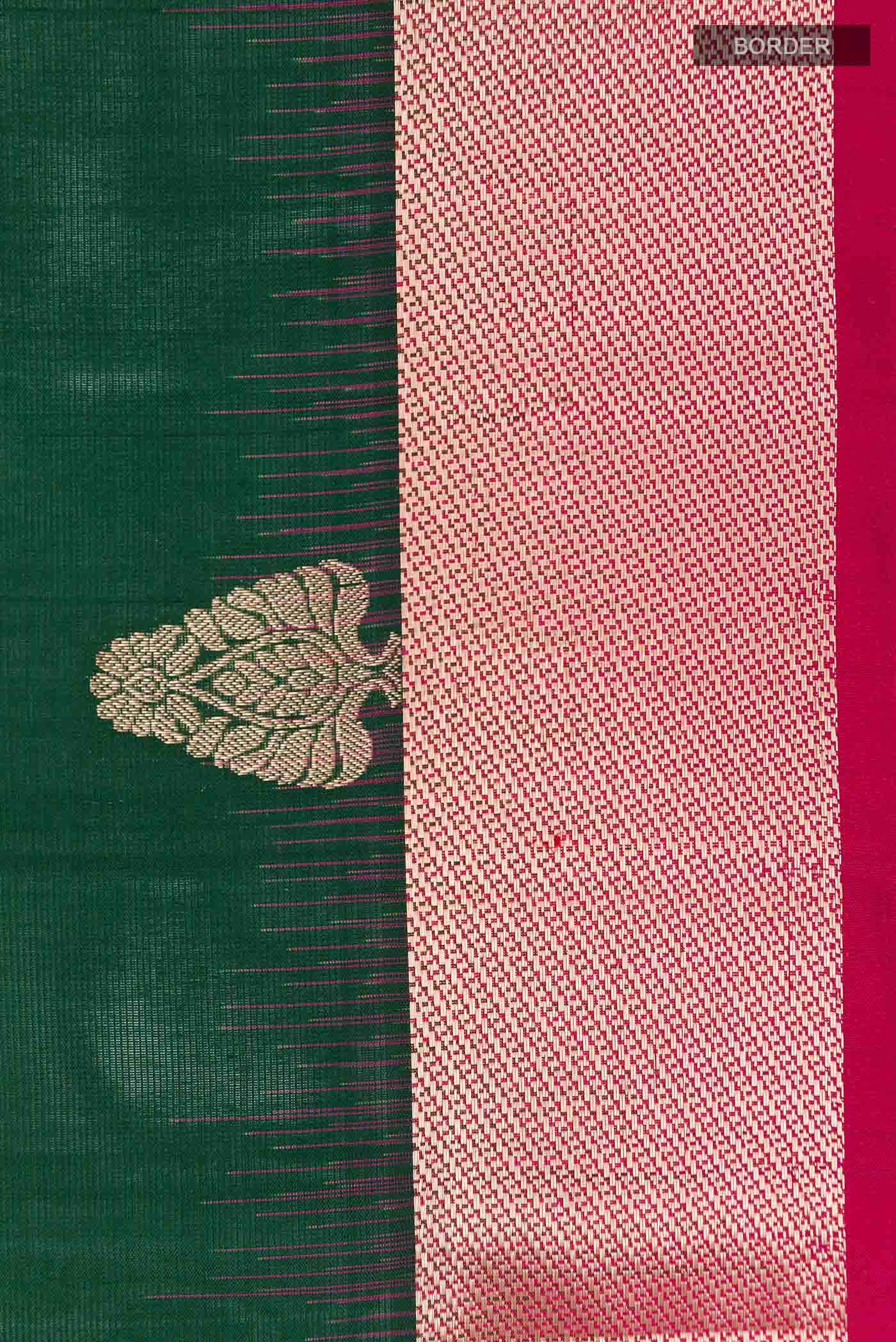 Bottle Green Soft Silk Saree