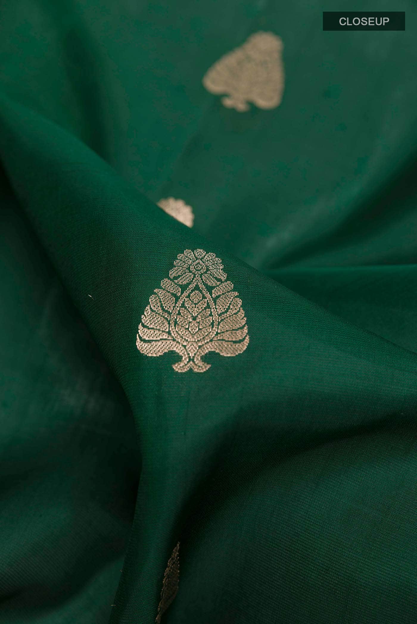 Bottle Green Soft Silk Saree