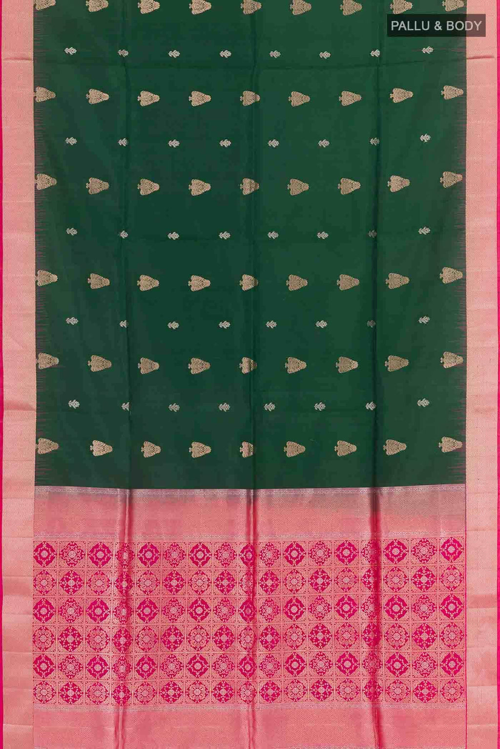Bottle Green Soft Silk Saree