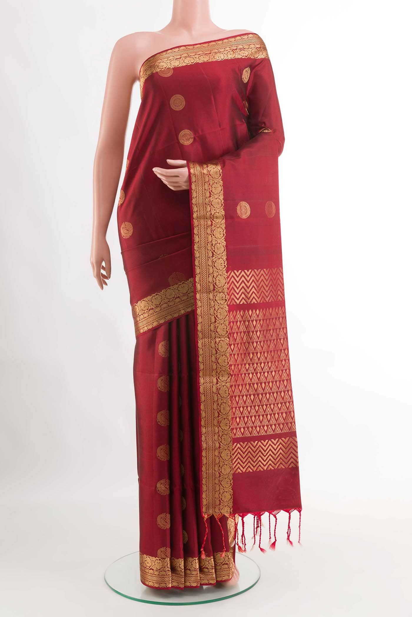 Maroon Soft Silk Saree