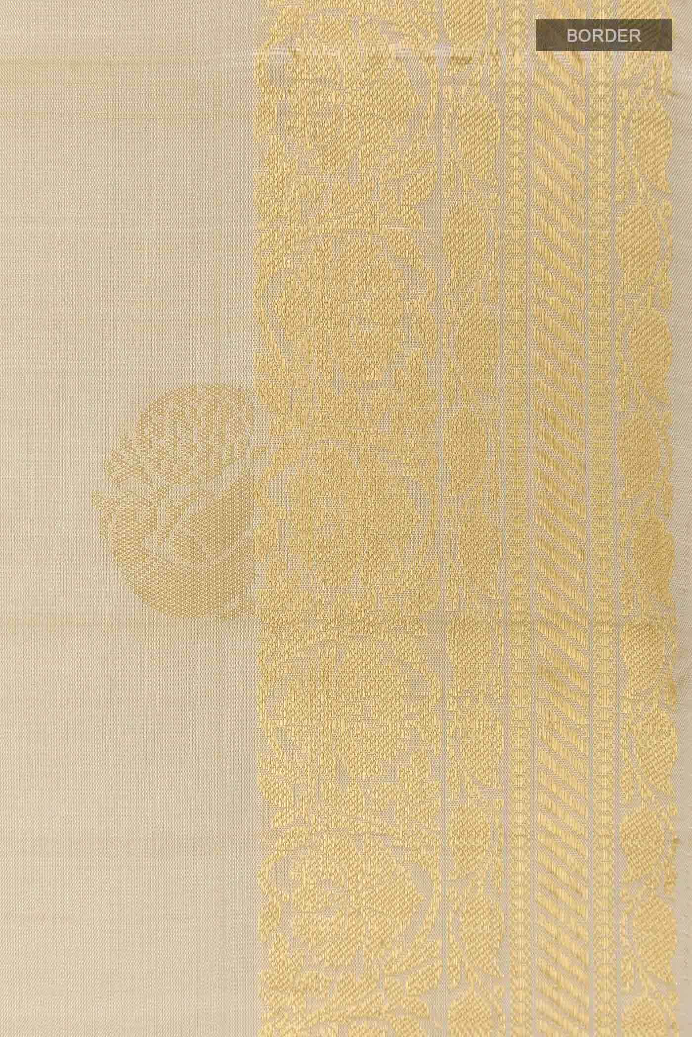 Cream Soft Silk Saree