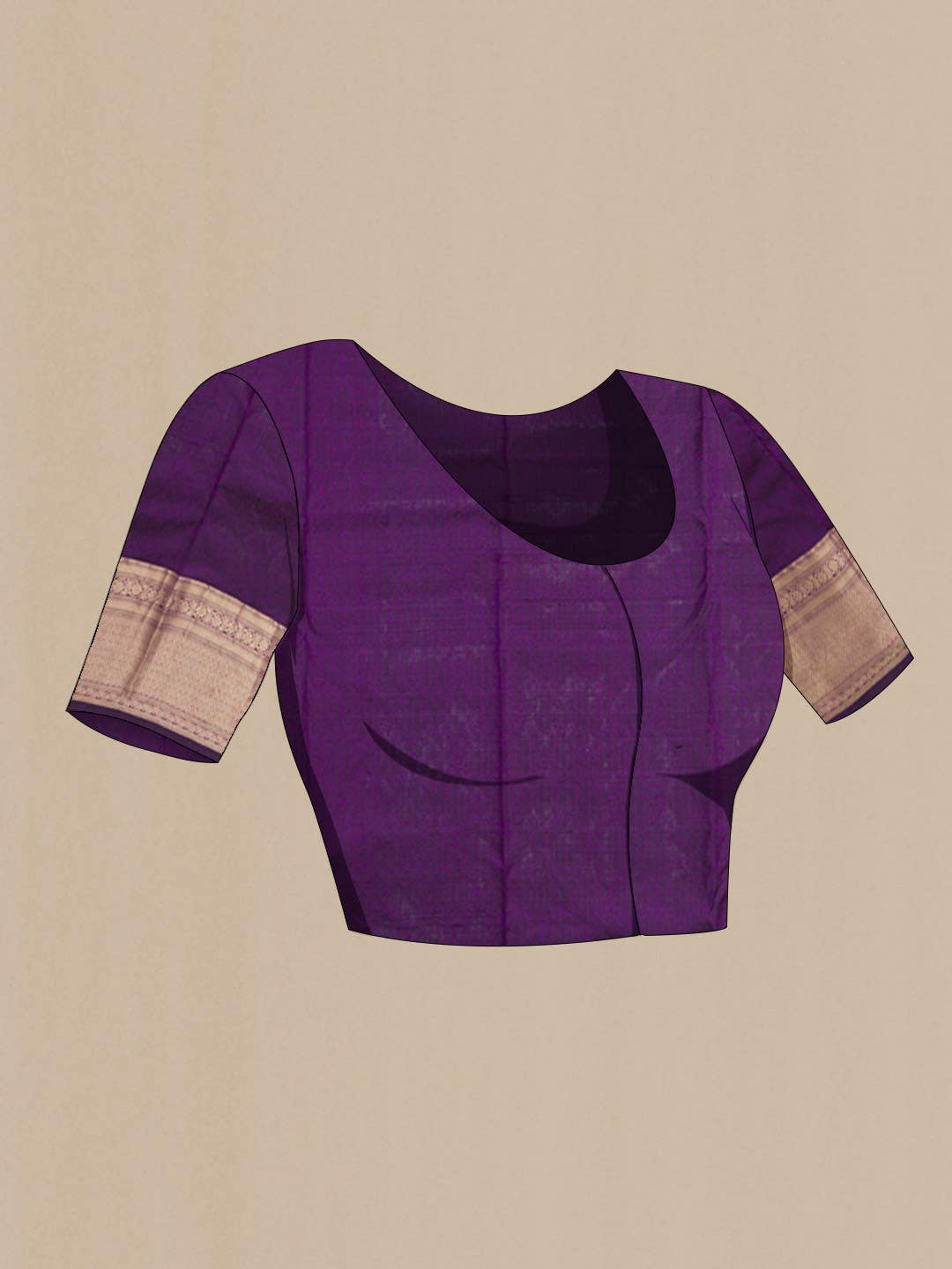 Purple Kanchipuram Silk Saree