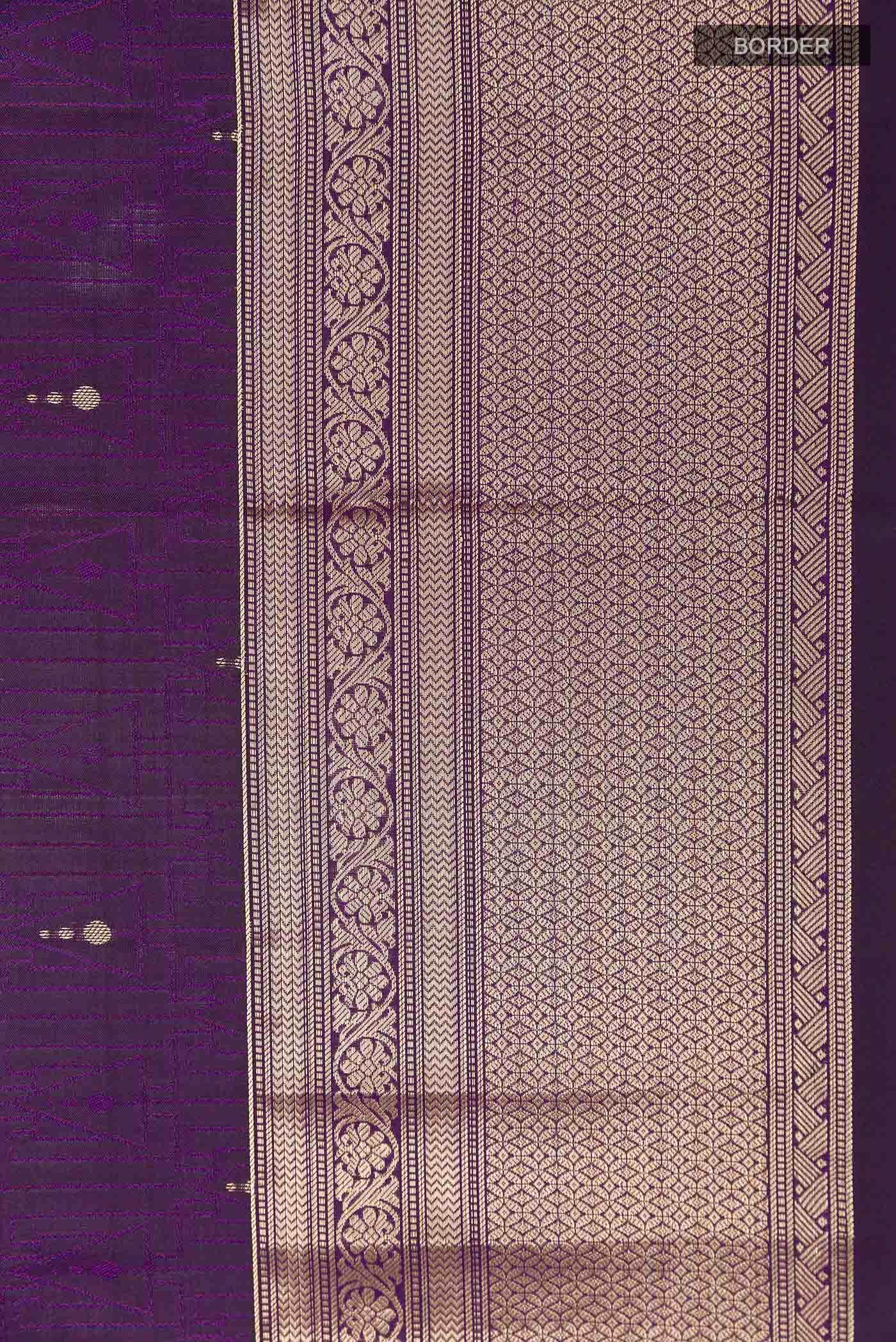 Purple Kanchipuram Silk Saree