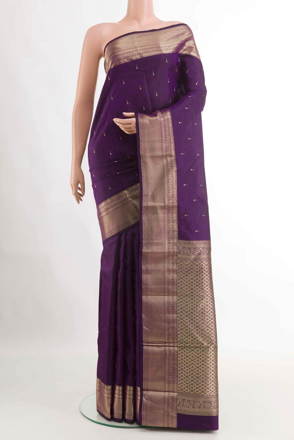 Purple Kanchipuram Silk Saree