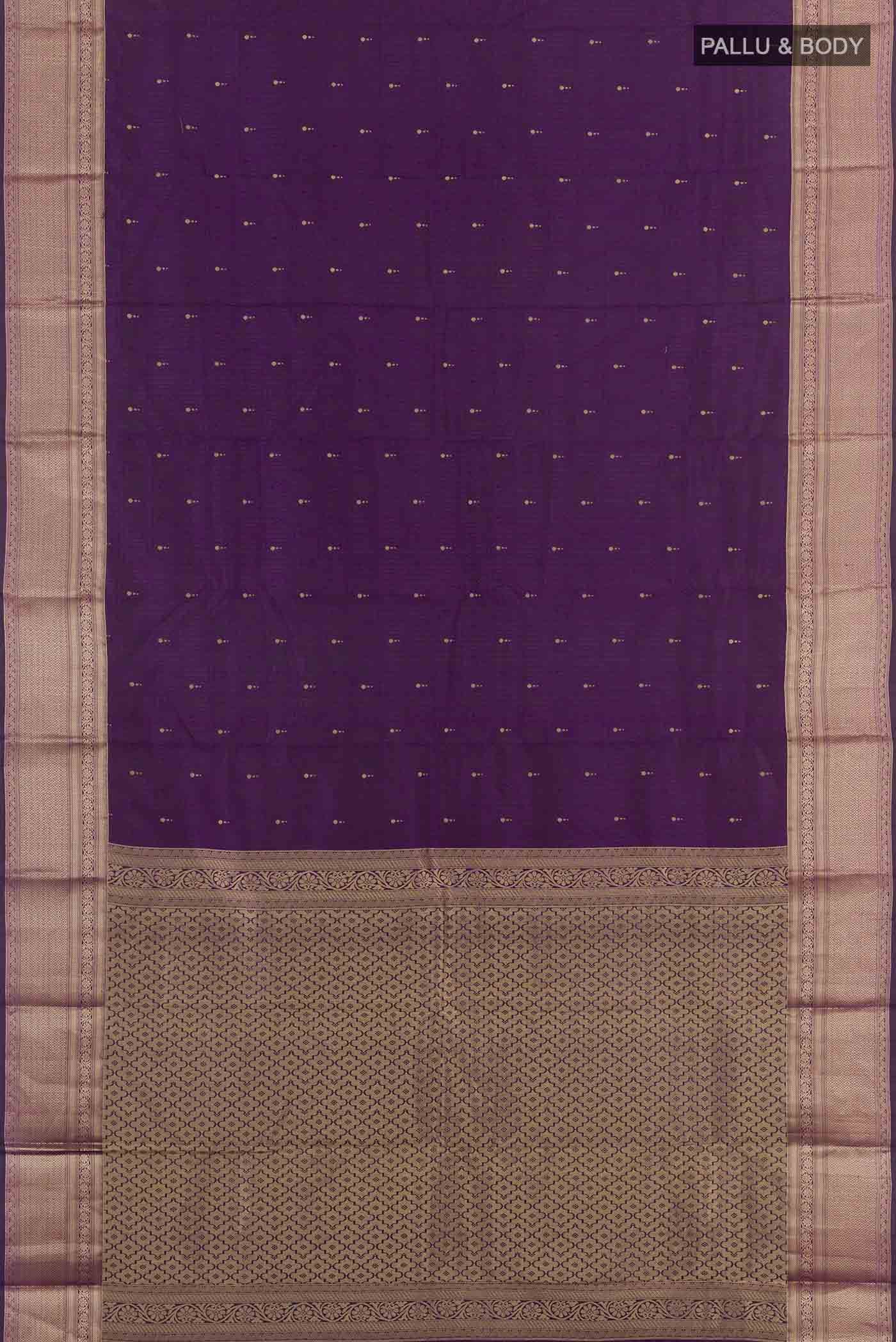 Purple Kanchipuram Silk Saree