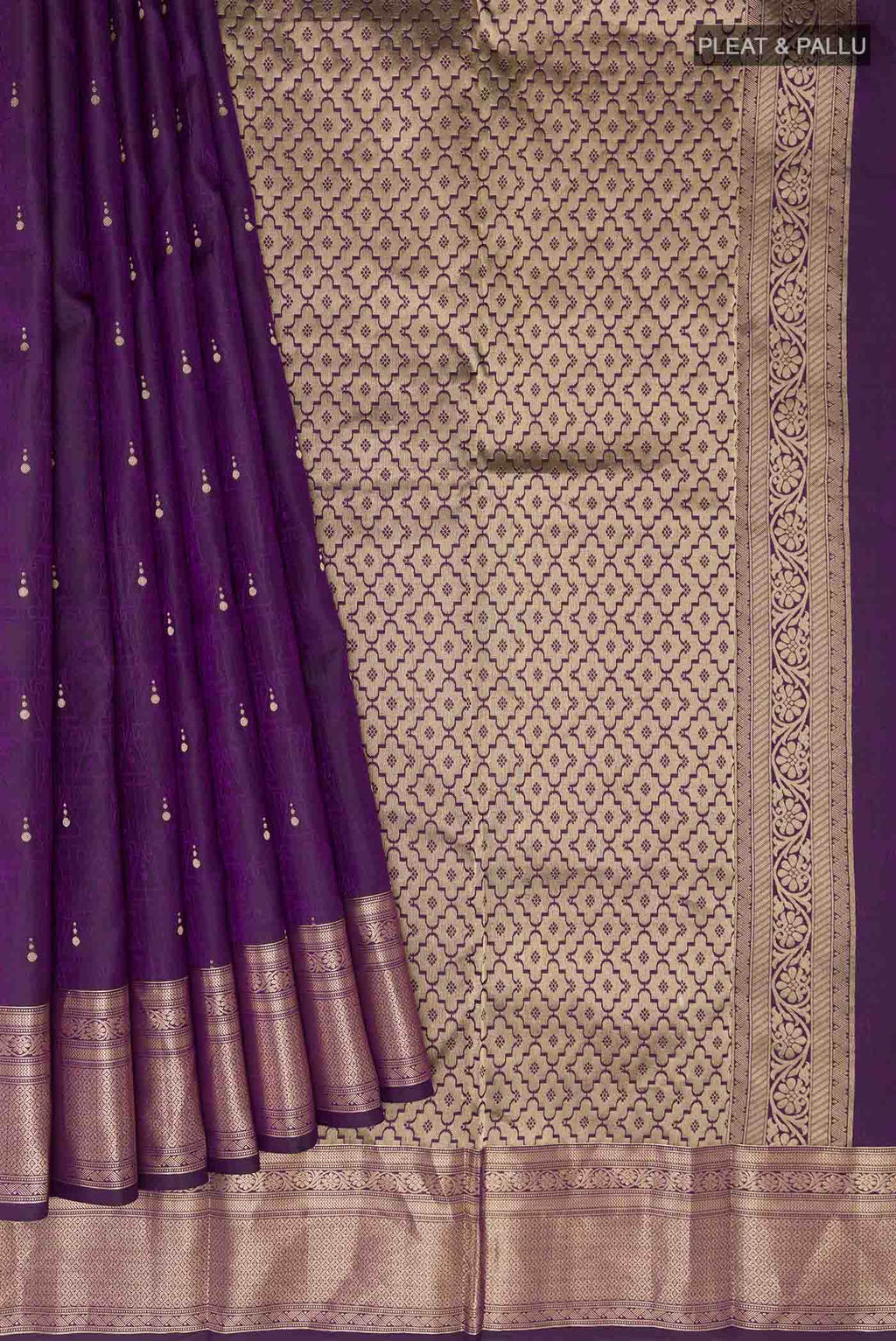 Purple Kanchipuram Silk Saree