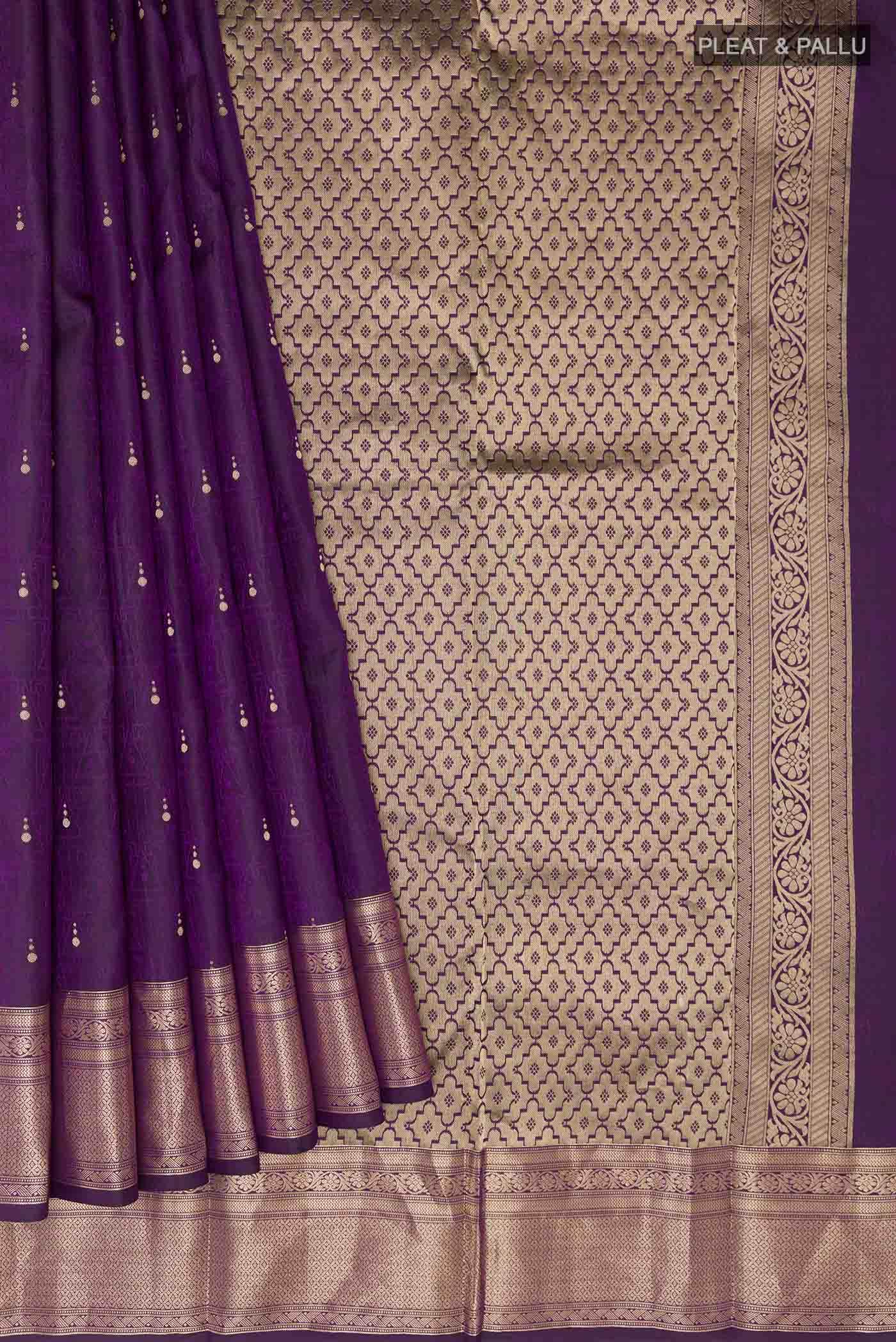 Purple Kanchipuram Silk Saree