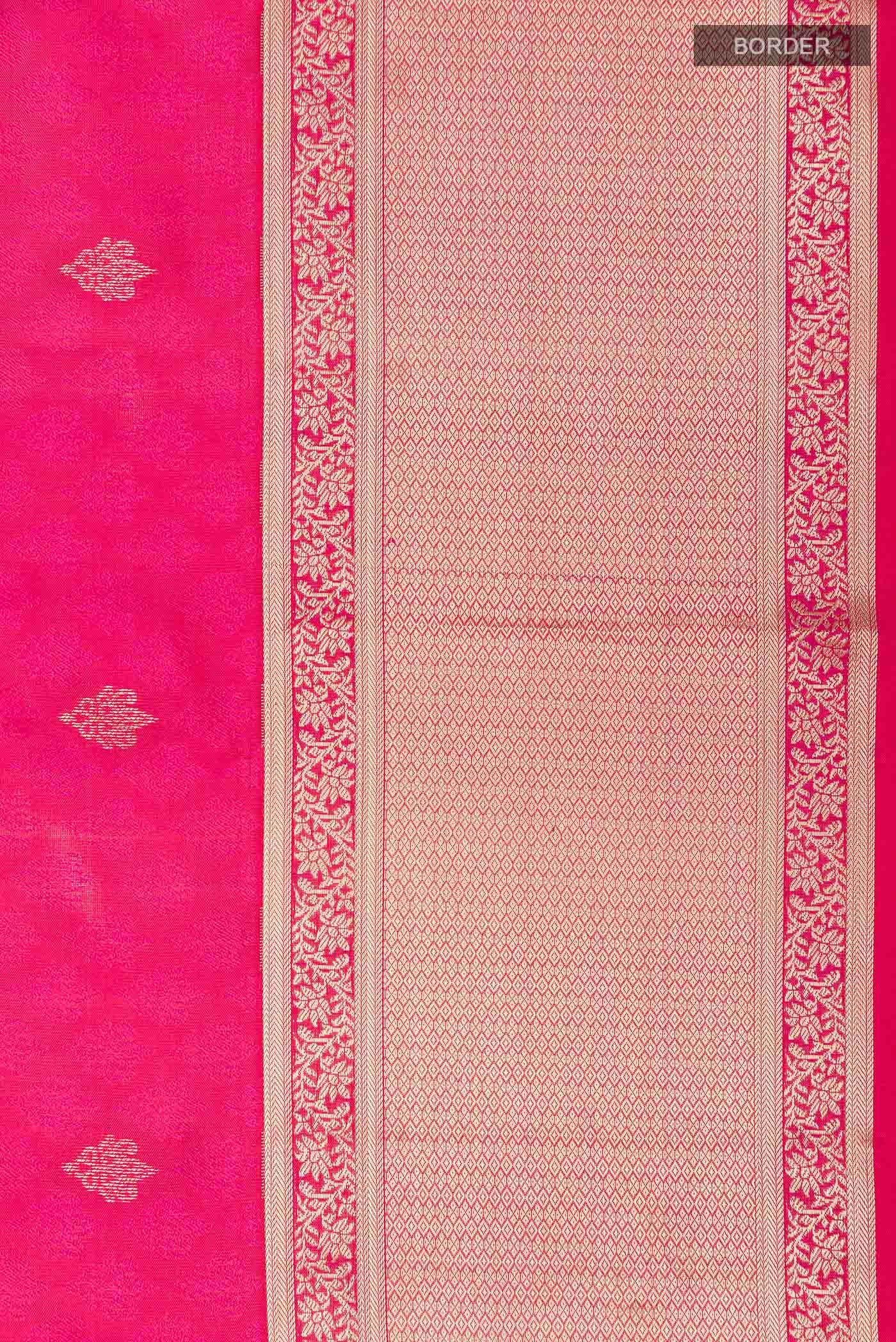 Pink Dual Tone Kanchipuram Silk Saree