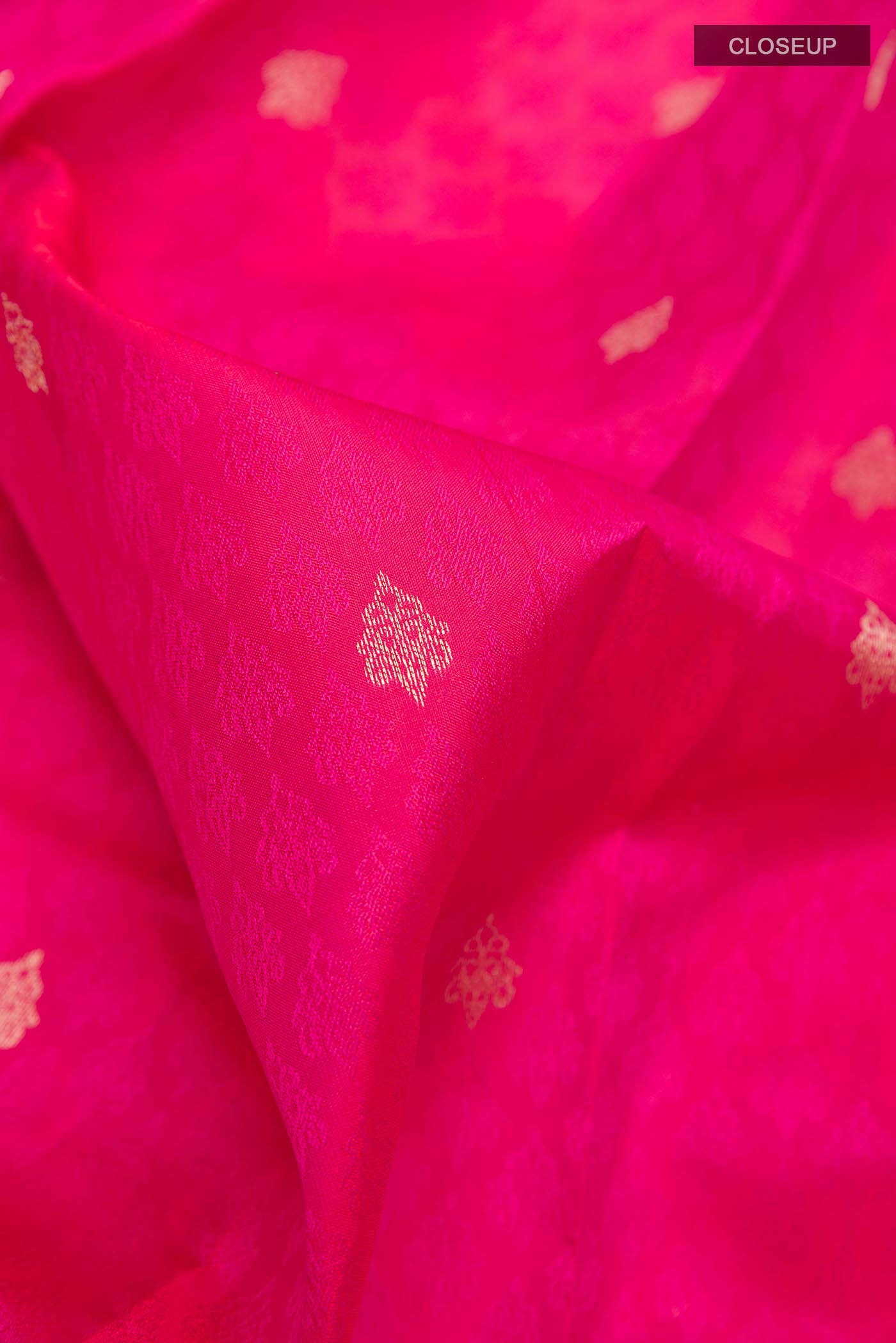 Pink Dual Tone Kanchipuram Silk Saree