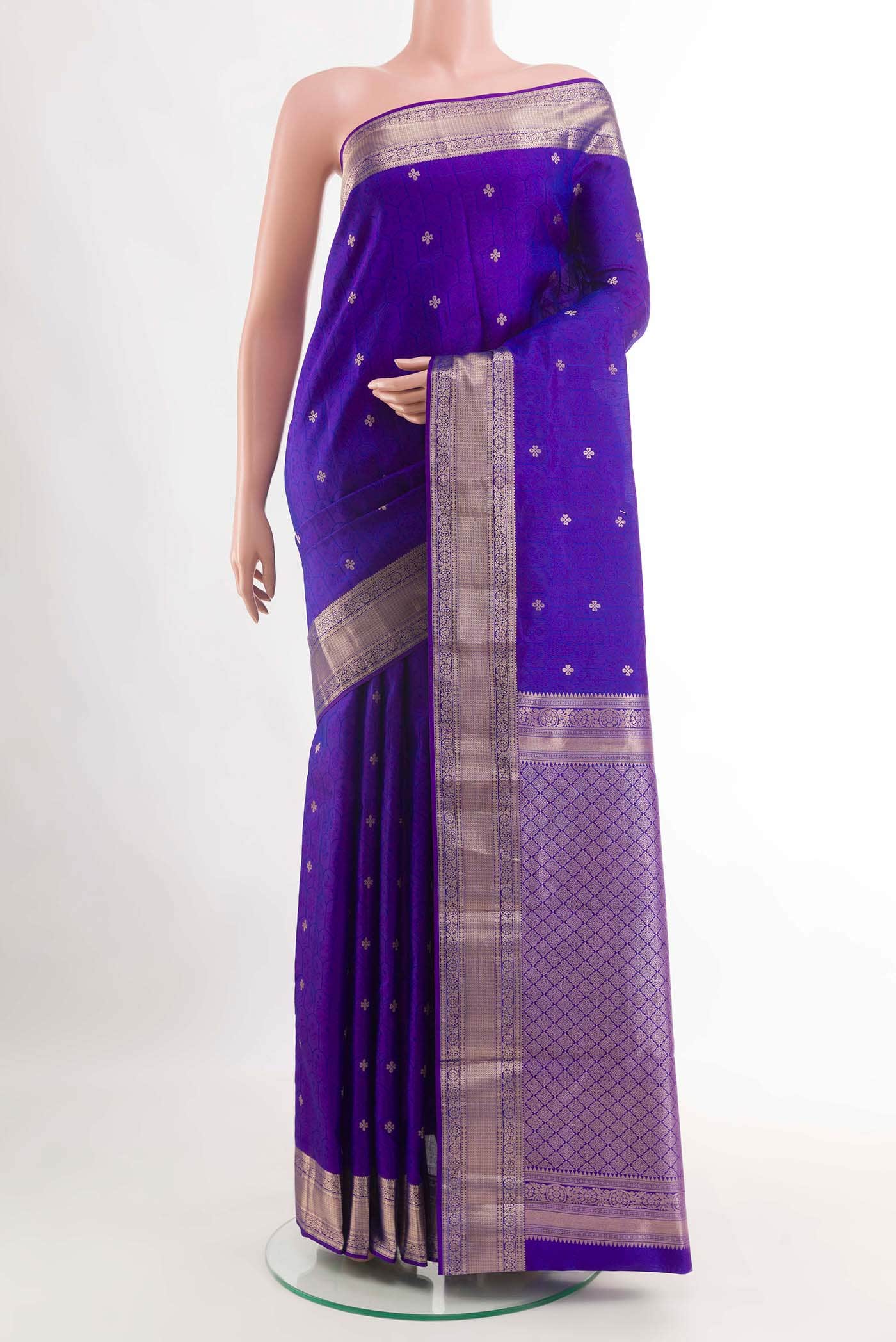 Blue Kanchipuram Silk Saree