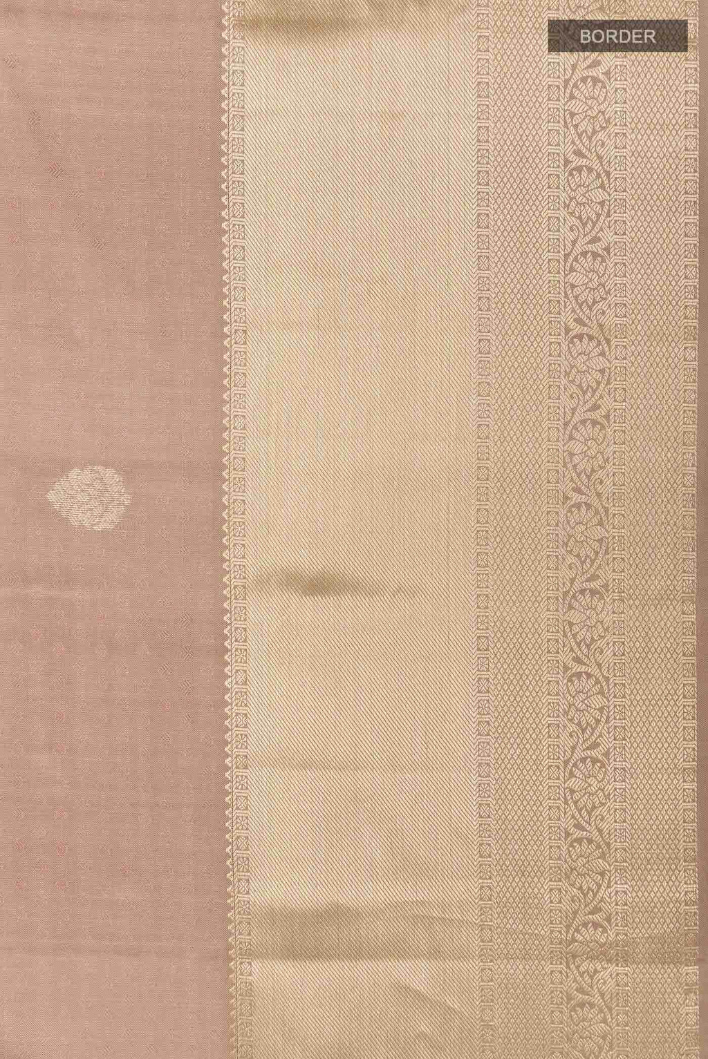 Dark Beige Kanchipuram Silk Saree