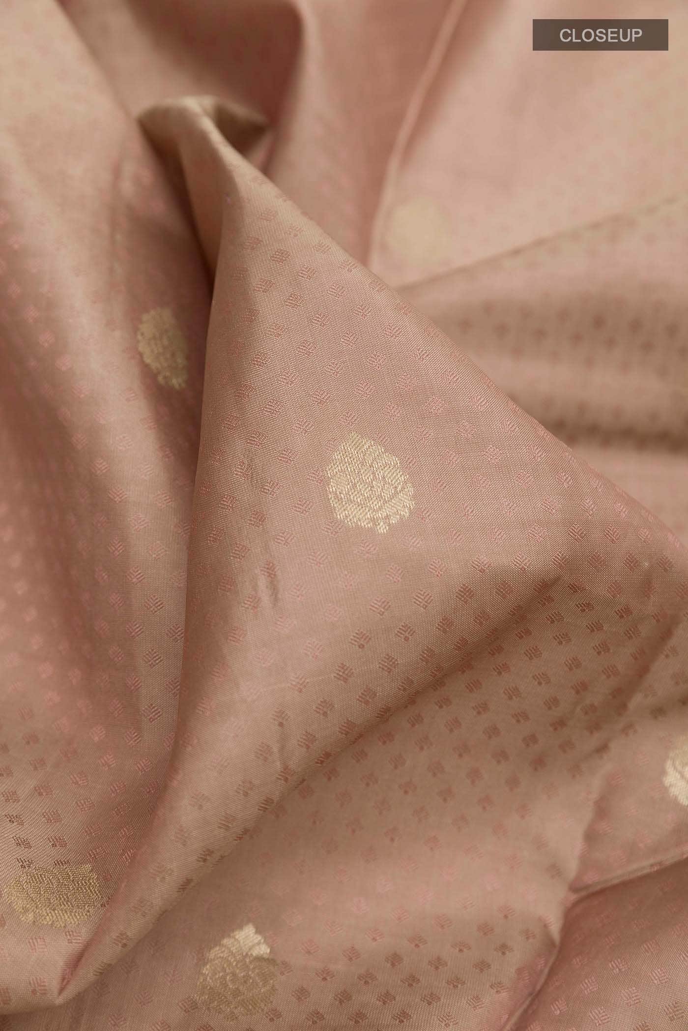 Dark Beige Kanchipuram Silk Saree