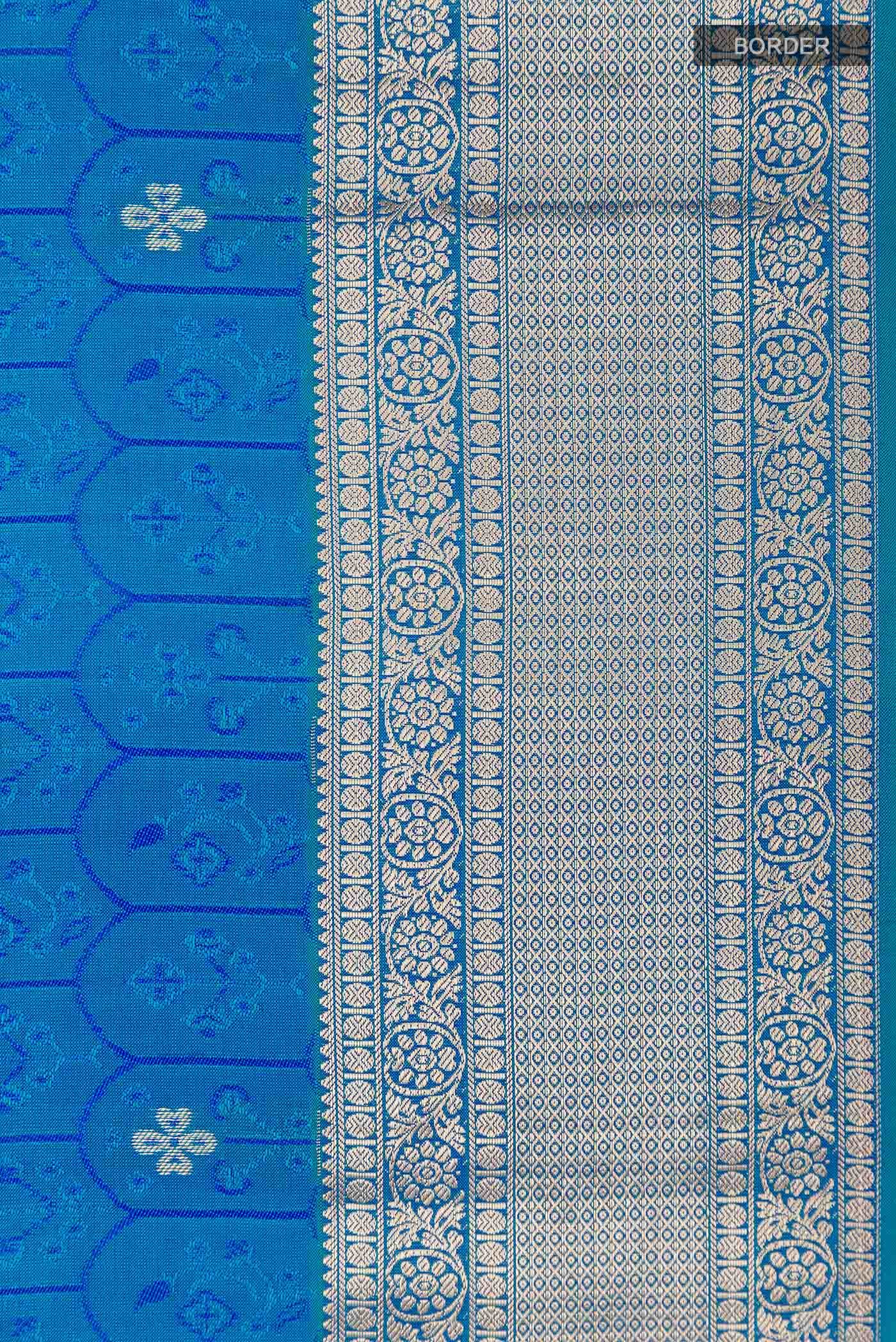 Blue Kanchipuram Silk Saree
