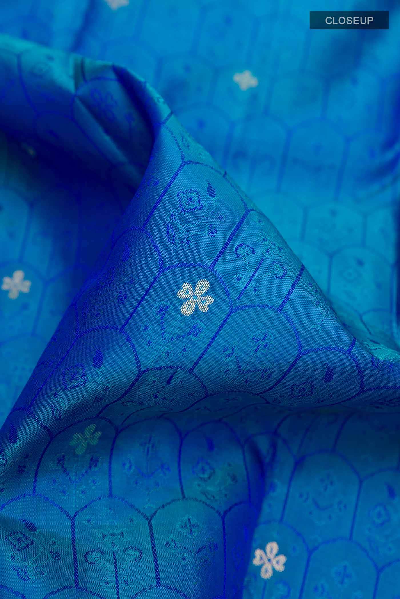 Blue Kanchipuram Silk Saree