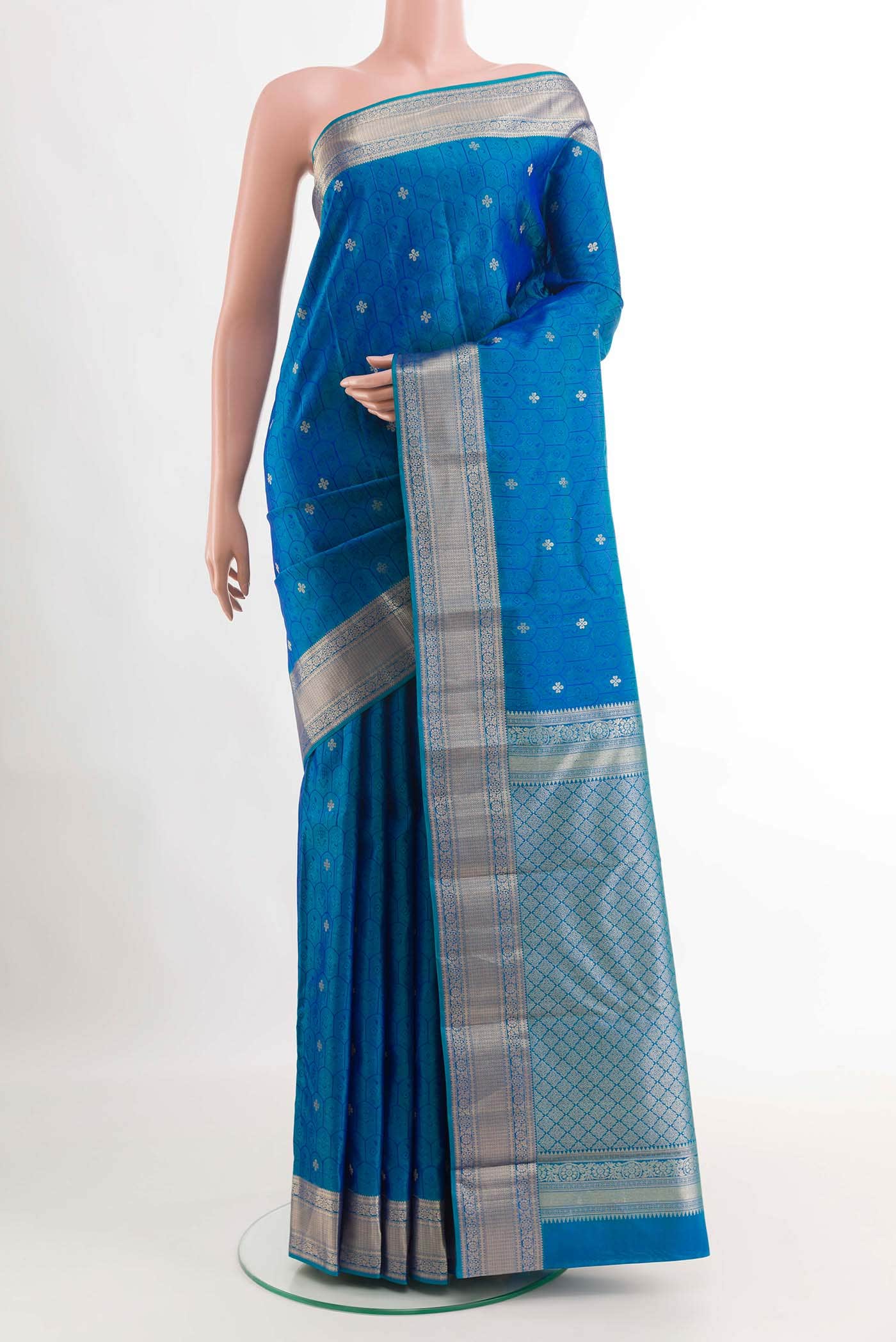 Blue Kanchipuram Silk Saree
