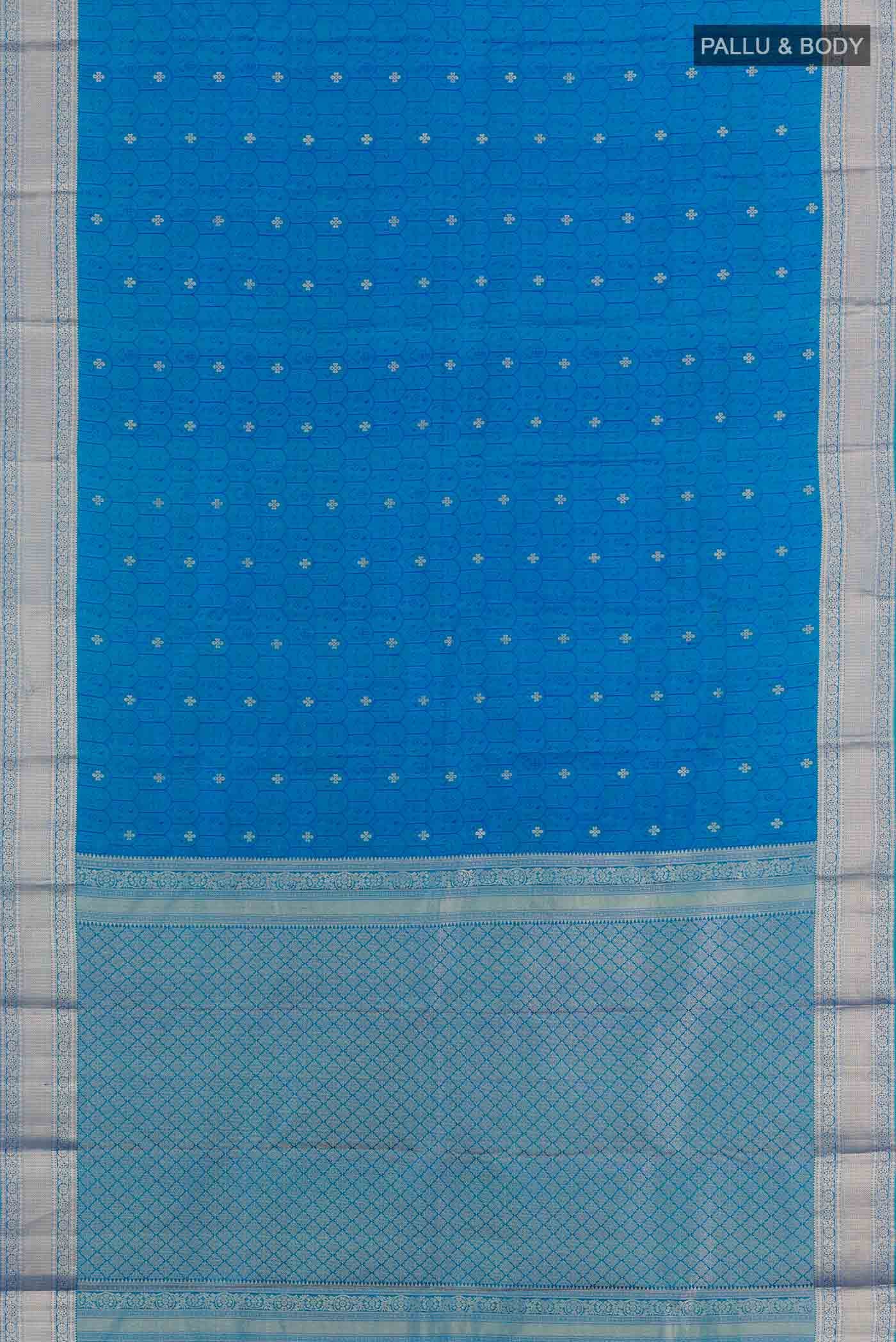 Blue Kanchipuram Silk Saree