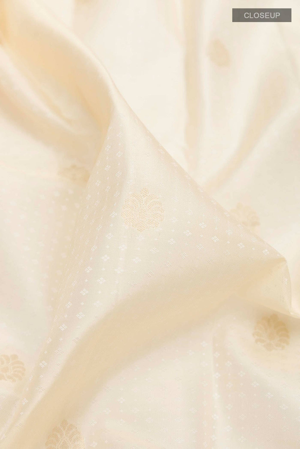 Off White Kanchipuram Silk Saree