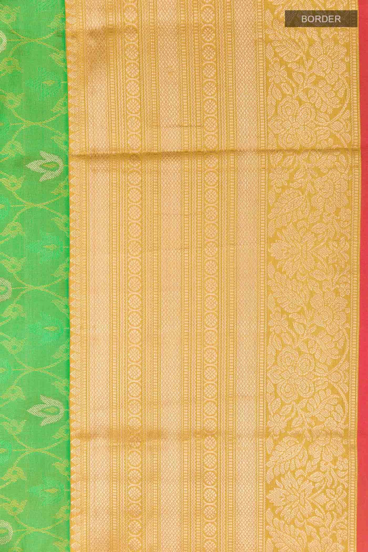 Green Dual Tone Kanchipuram Silk Saree