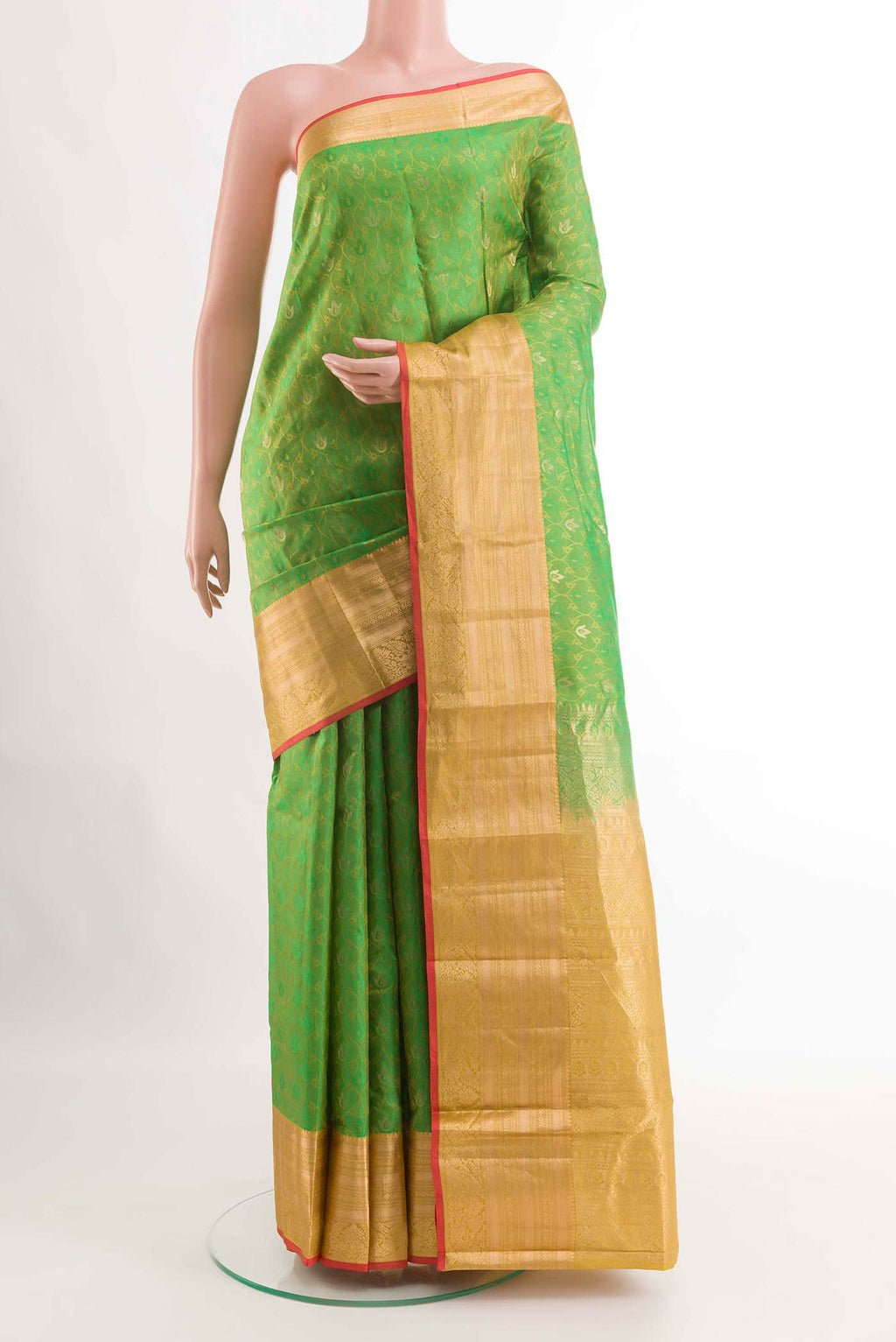 Green Dual Tone Kanchipuram Silk Saree