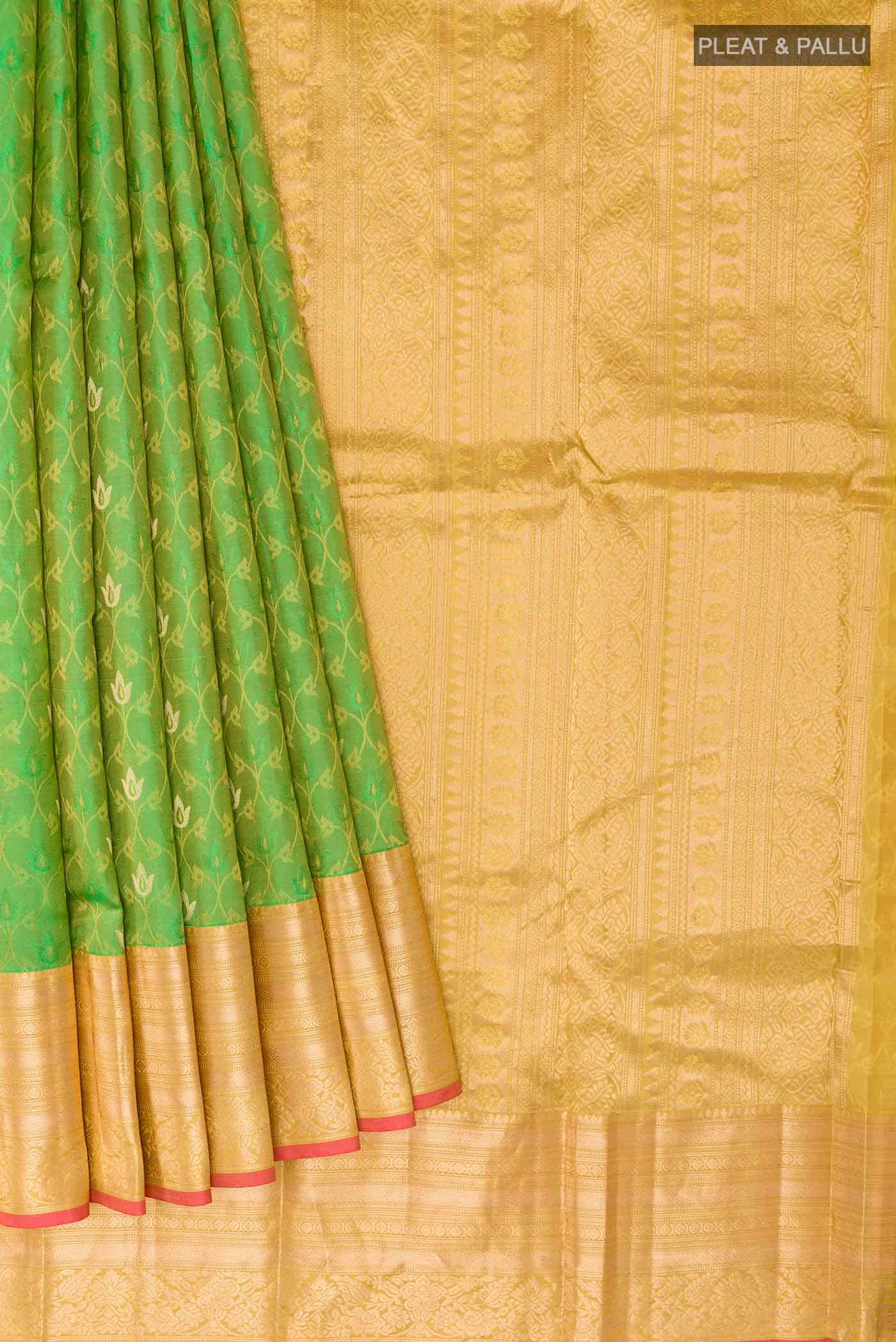 Green Dual Tone Kanchipuram Silk Saree