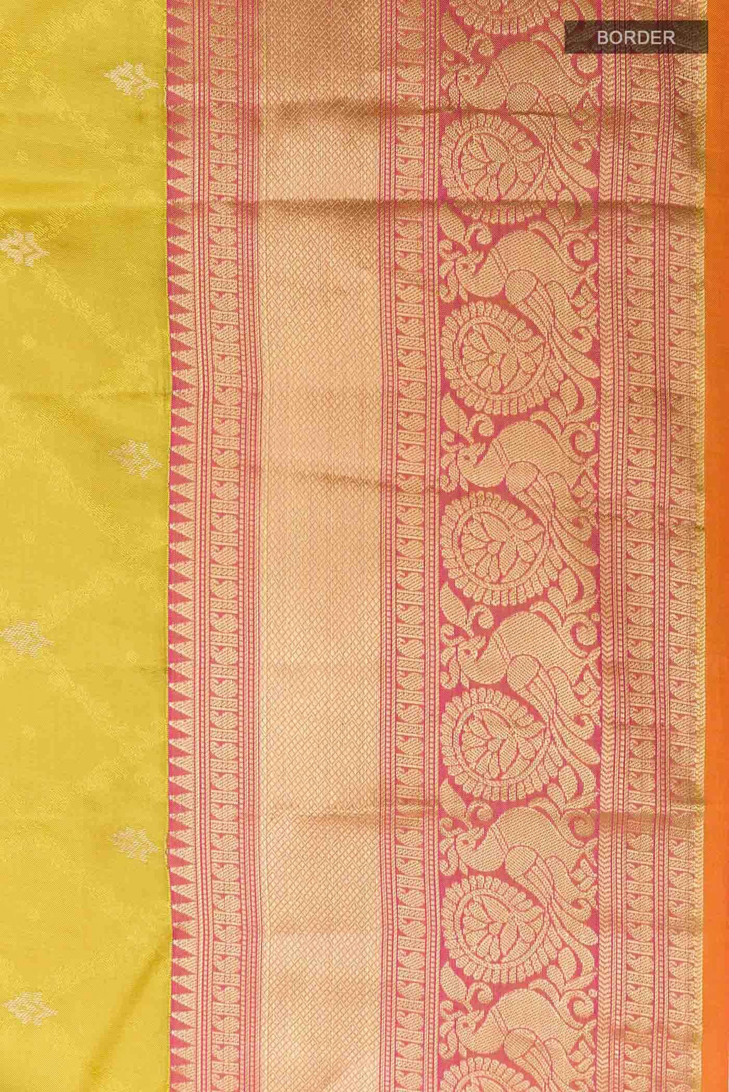 Yellow Dual Tone Kanchipuram Silk Saree