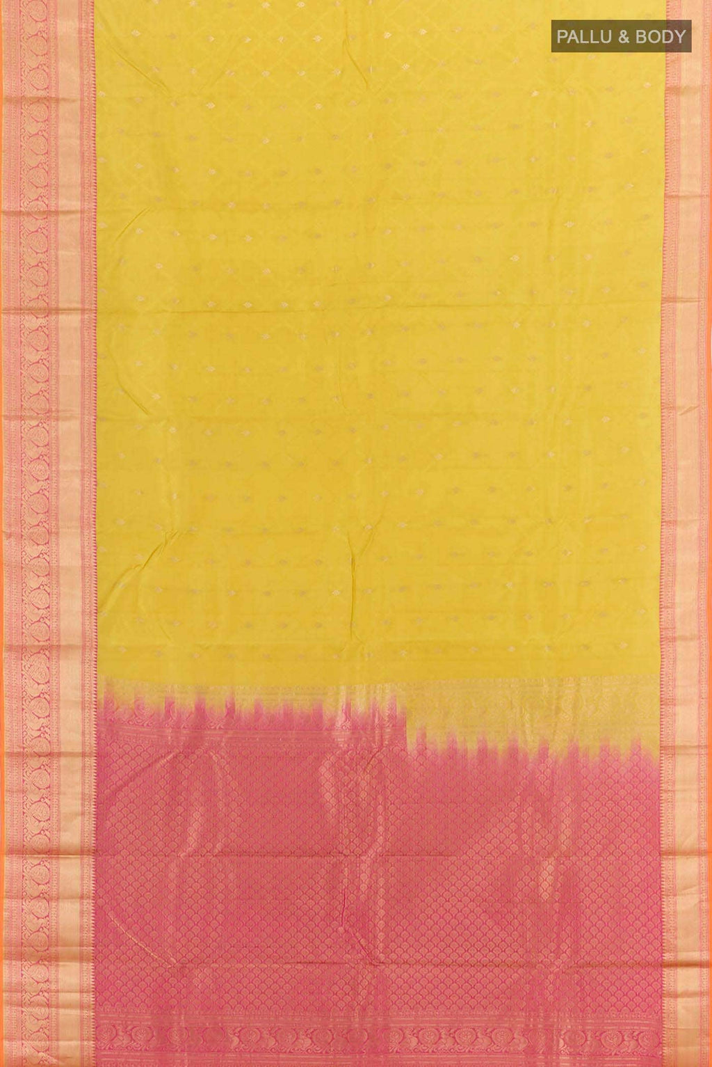 Yellow Dual Tone Kanchipuram Silk Saree