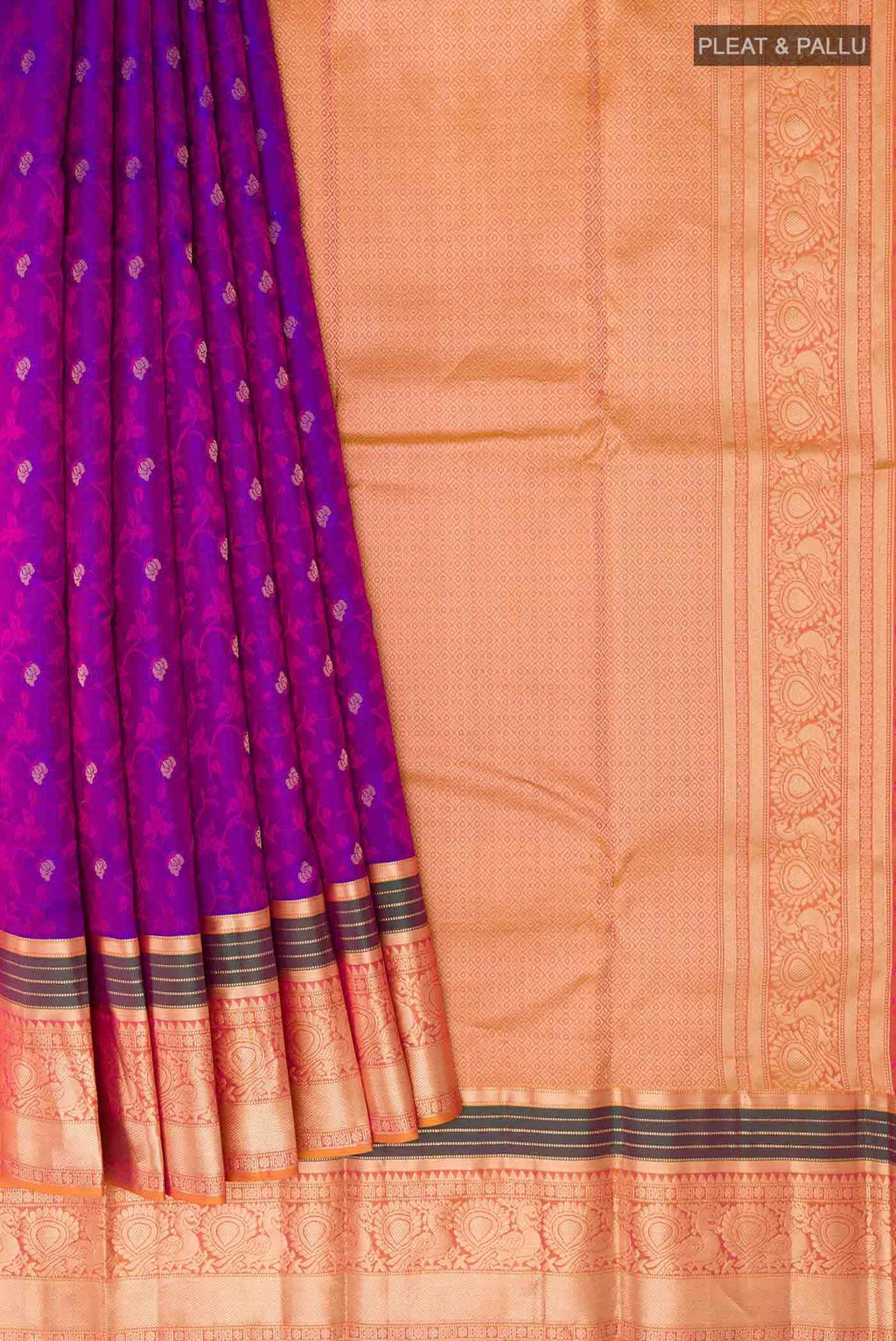 Purple Dual Tone Kanchipuram Silk Saree