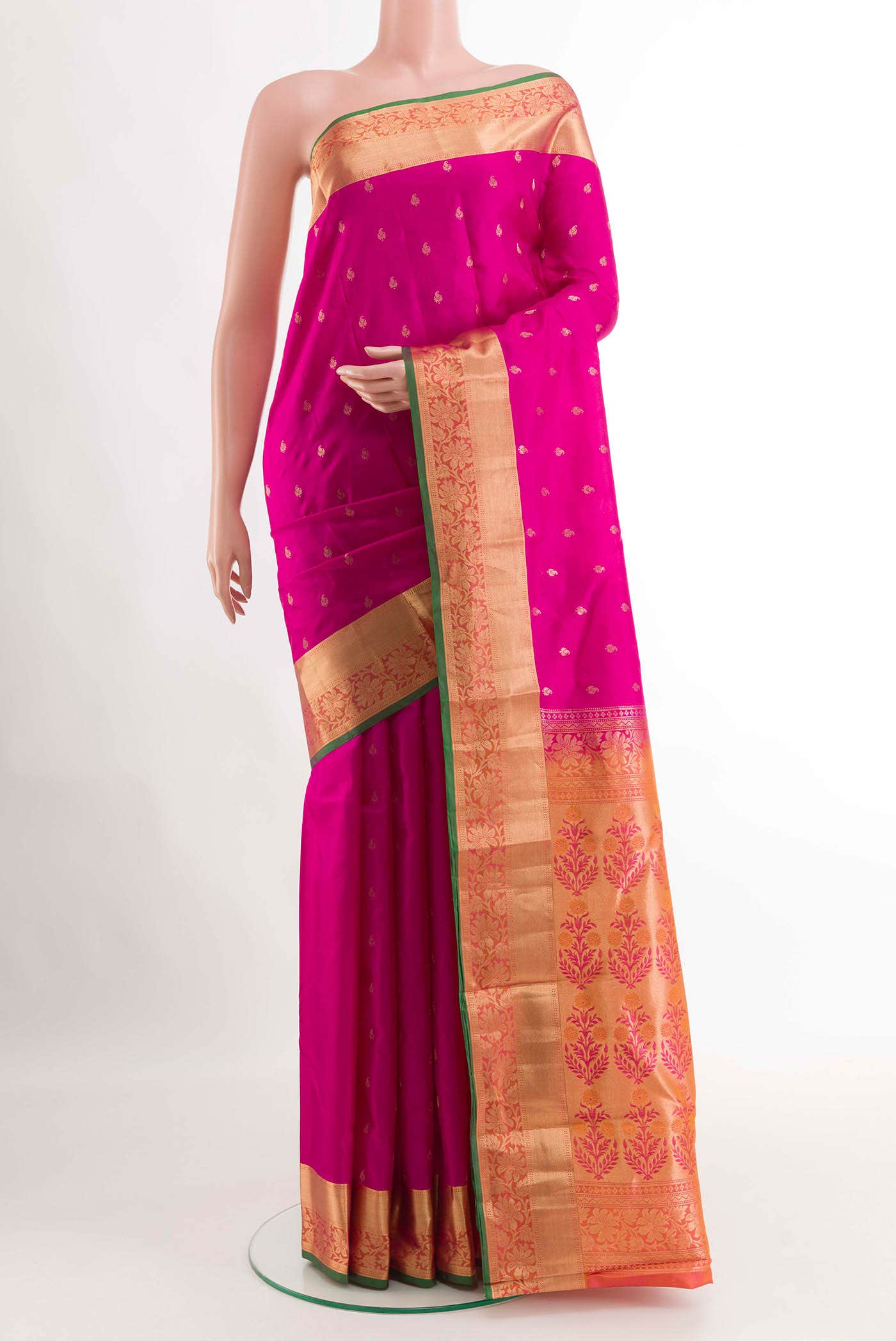 Pink Kanchipuram Silk Saree