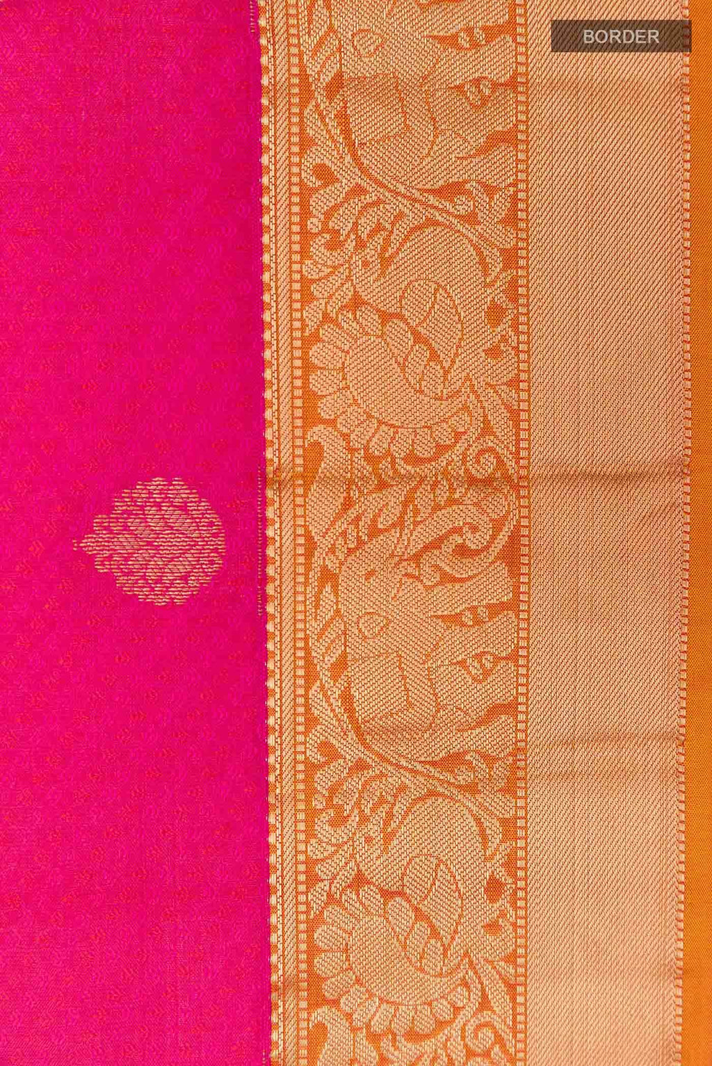 Pink Dual Tone Kanchipuram Silk Saree