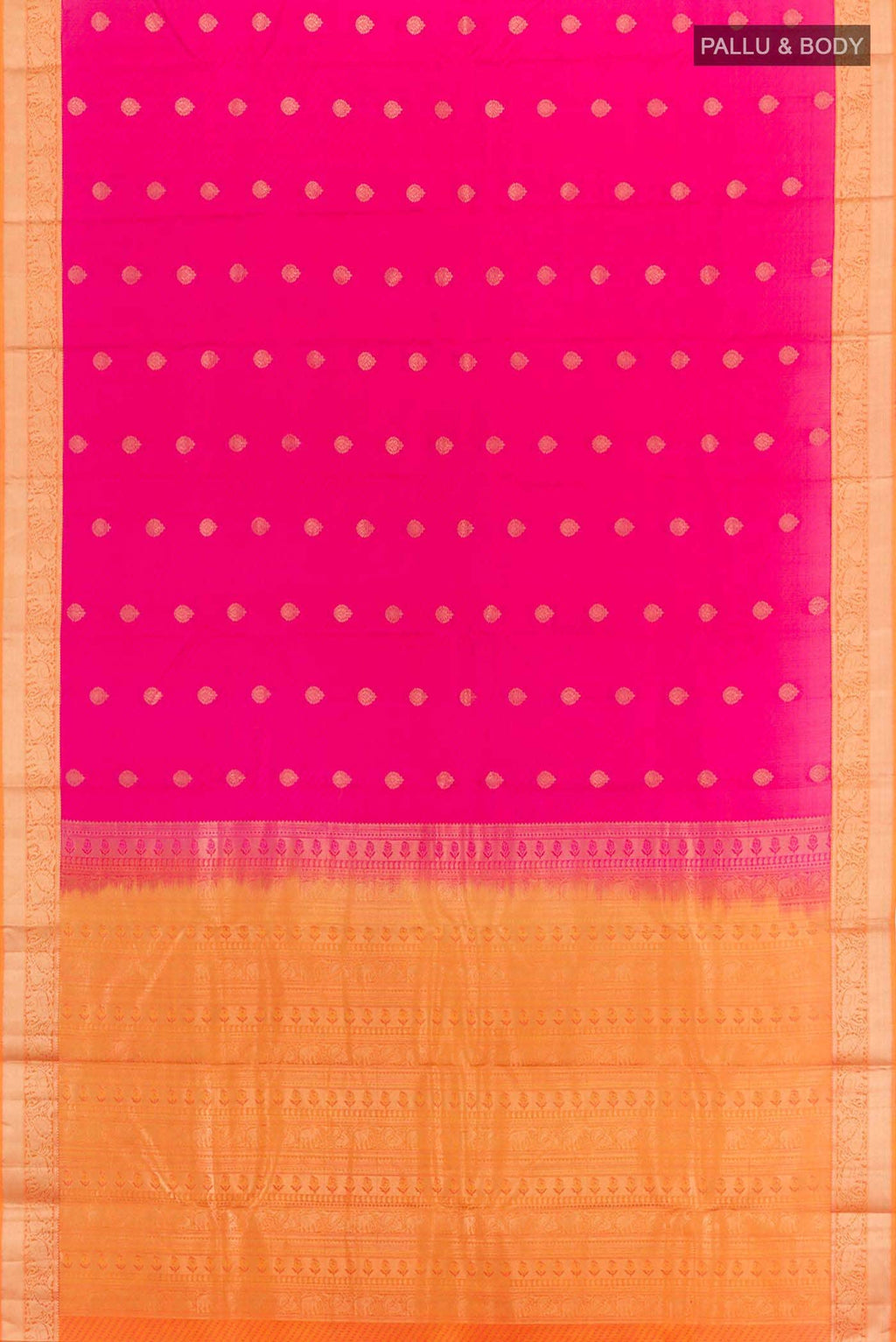 Pink Dual Tone Kanchipuram Silk Saree