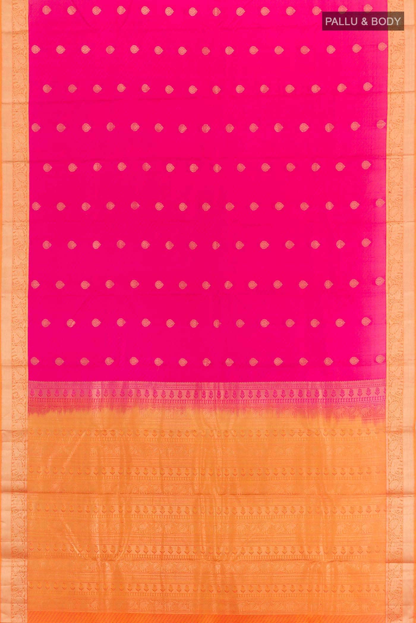 Pink Dual Tone Kanchipuram Silk Saree