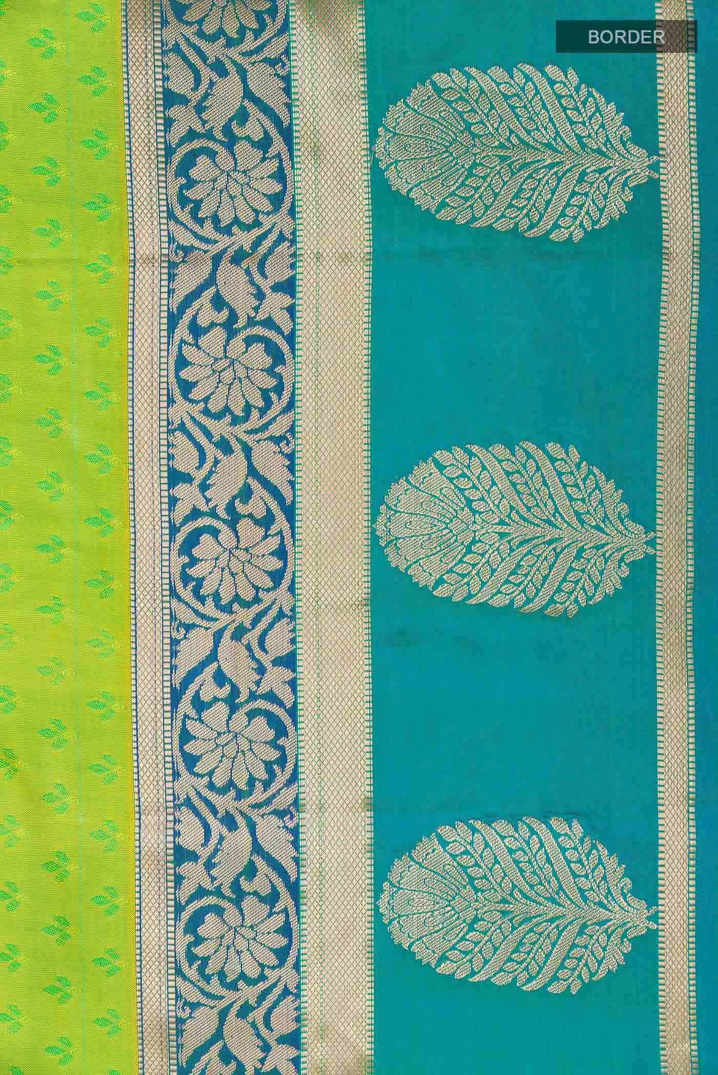Green Dual Tone Kanchipuram Silk Saree