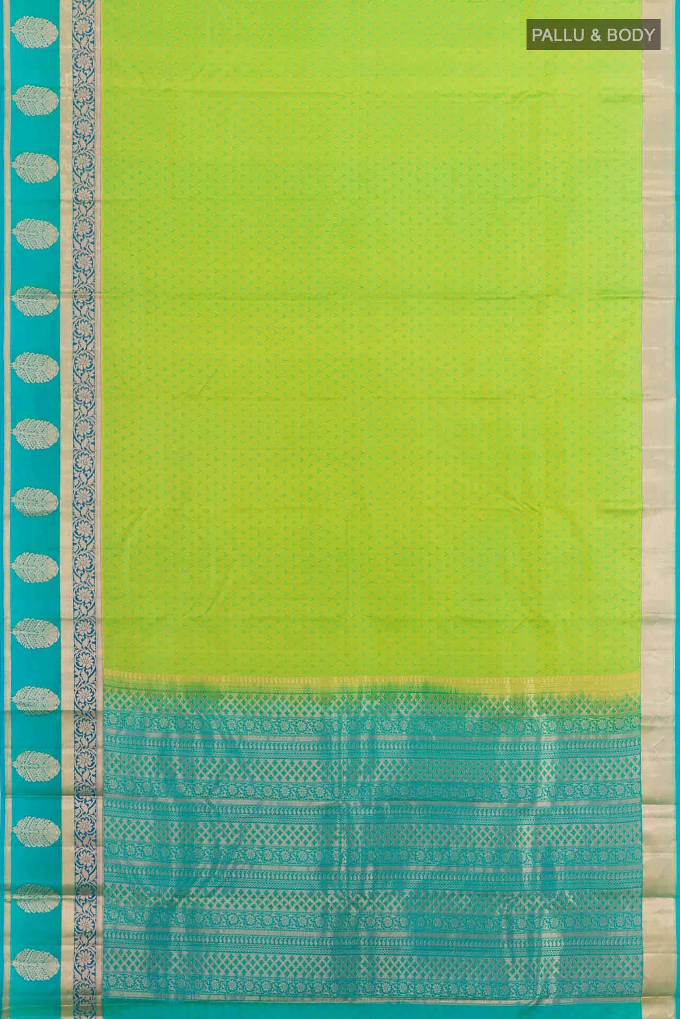 Green Dual Tone Kanchipuram Silk Saree