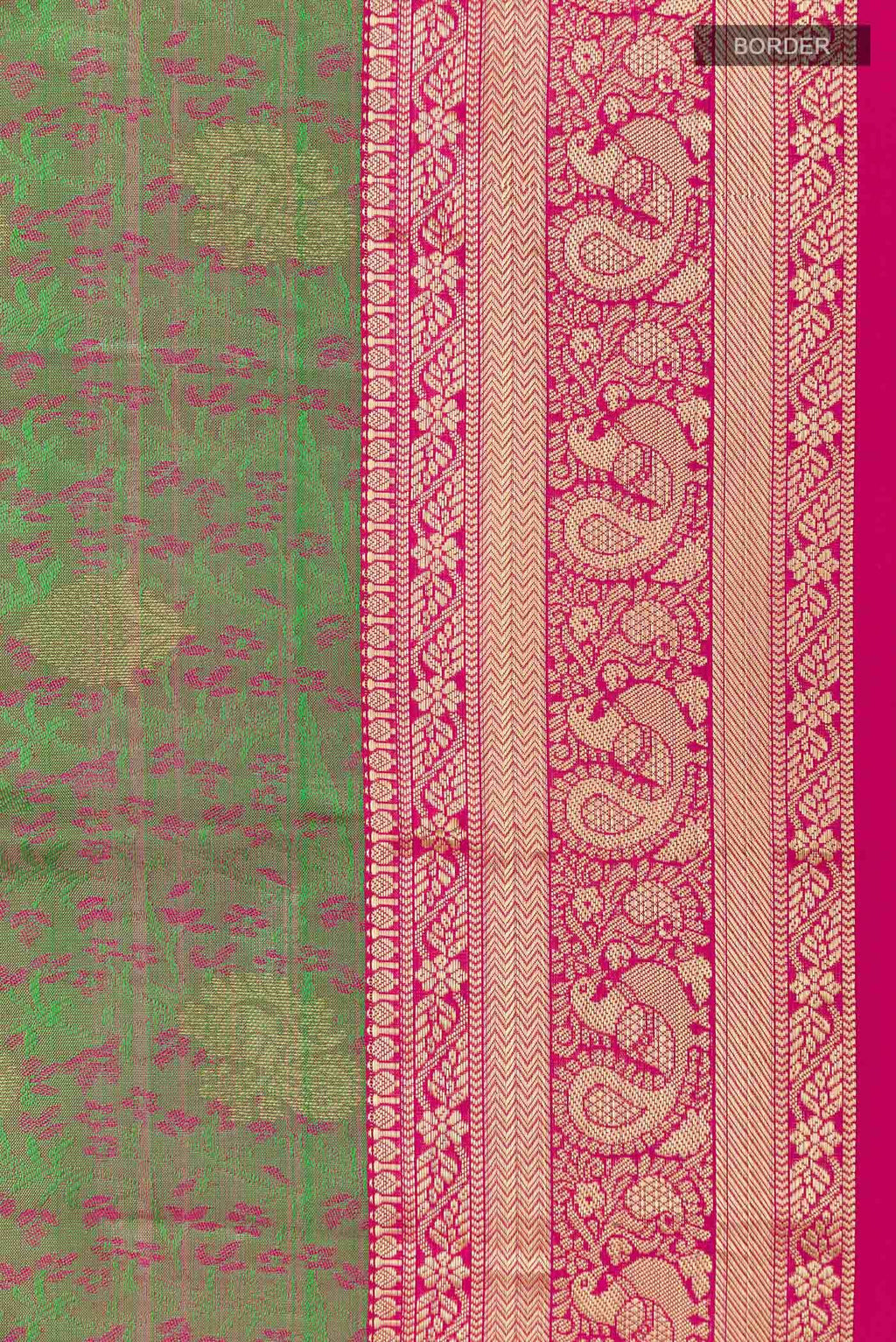 Green Dual Tone Kanchipuram Silk Saree