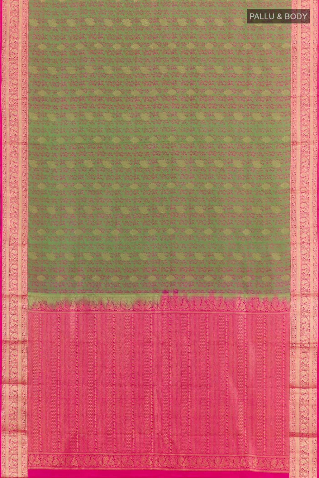 Green Dual Tone Kanchipuram Silk Saree