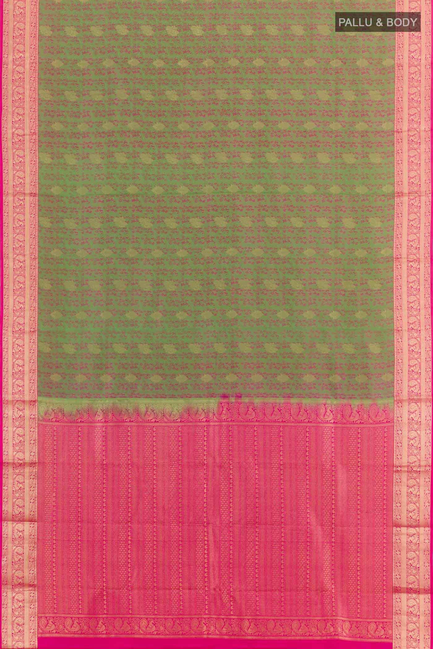 Green Dual Tone Kanchipuram Silk Saree