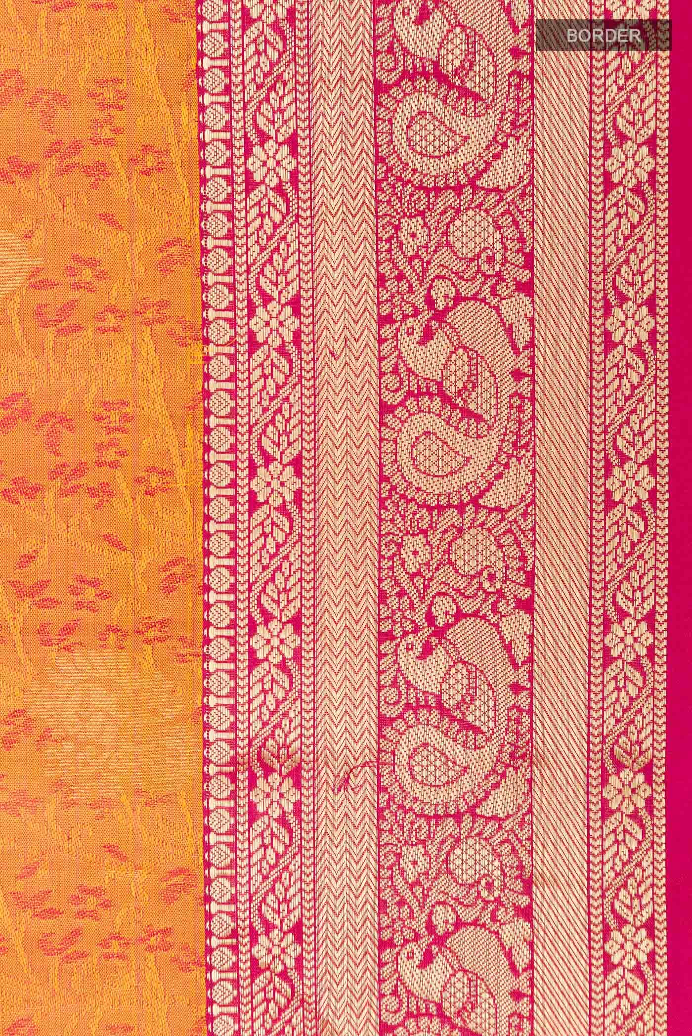 Yellow Dual Tone Kanchipuram Silk Saree