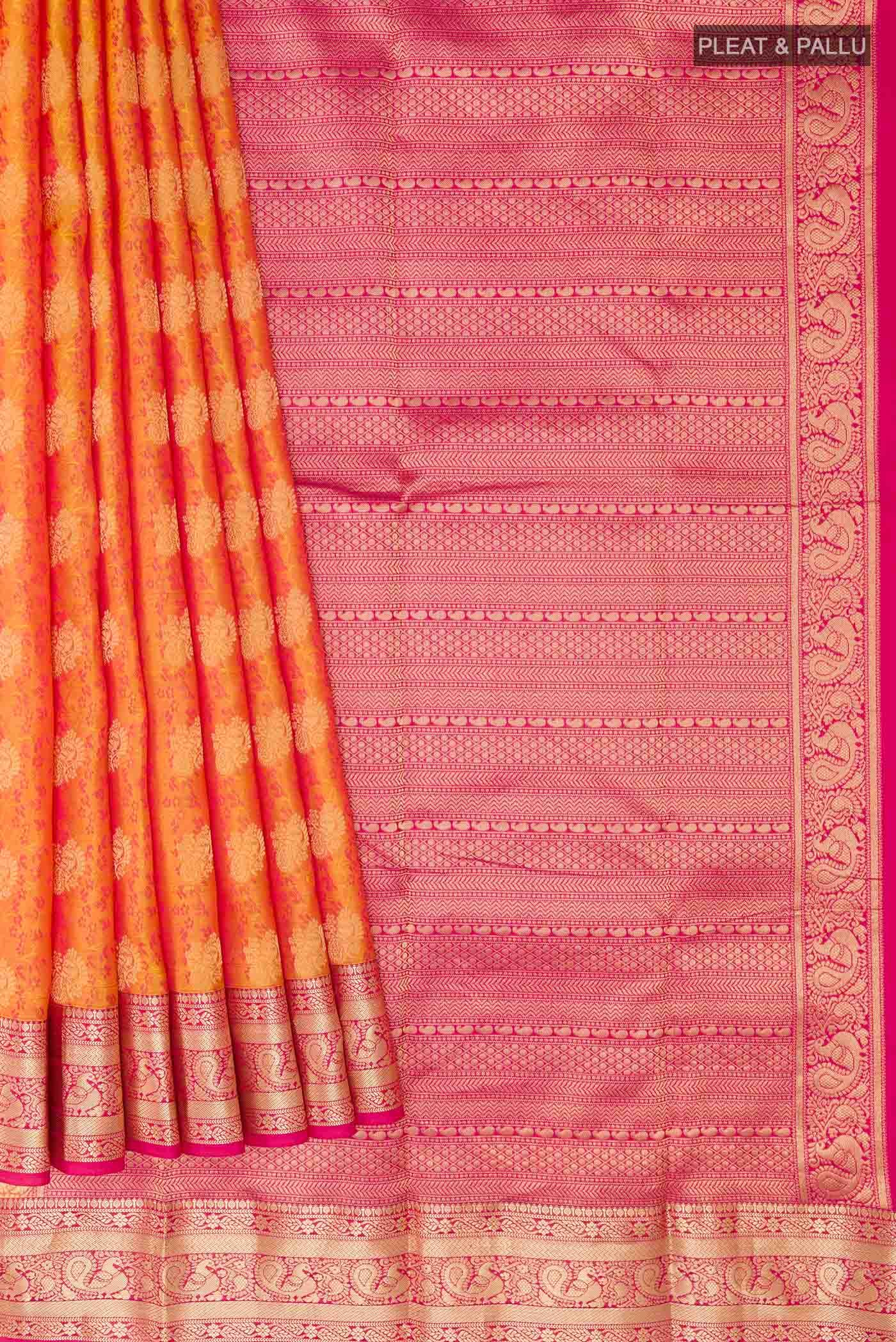 Yellow Dual Tone Kanchipuram Silk Saree